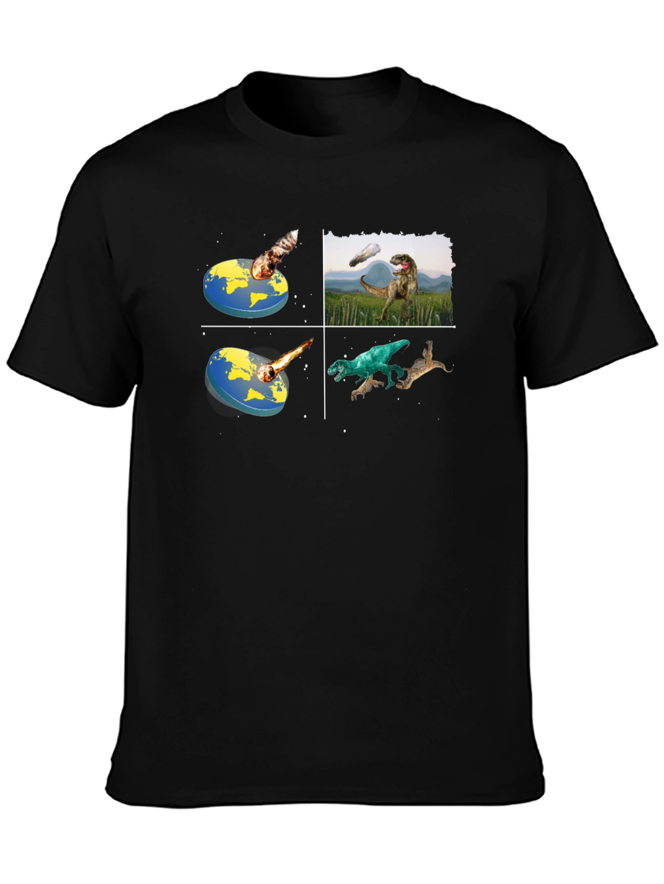 Dinosaur Extinction T-Shirt - Flat Earth Theory