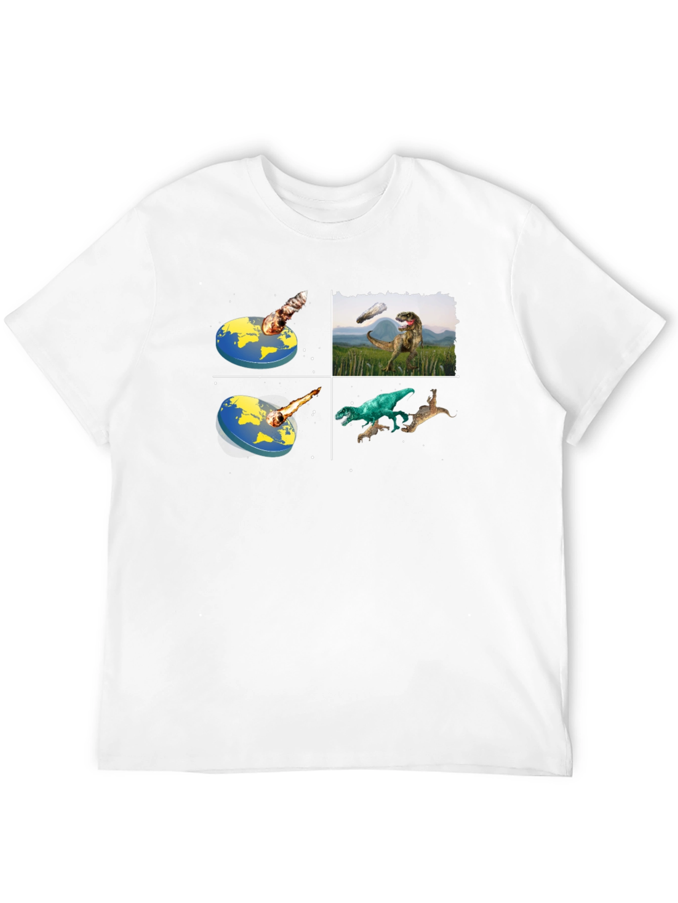 Dinosaur Extinction T-Shirt - Flat Earth Theory