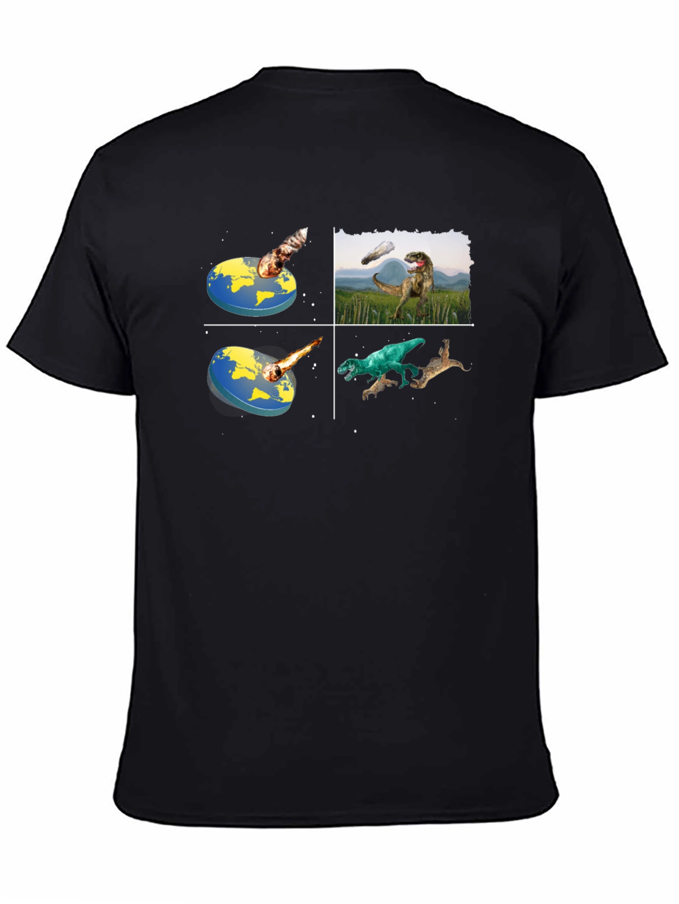 Dinosaur Extinction T-Shirt - Flat Earth Theory