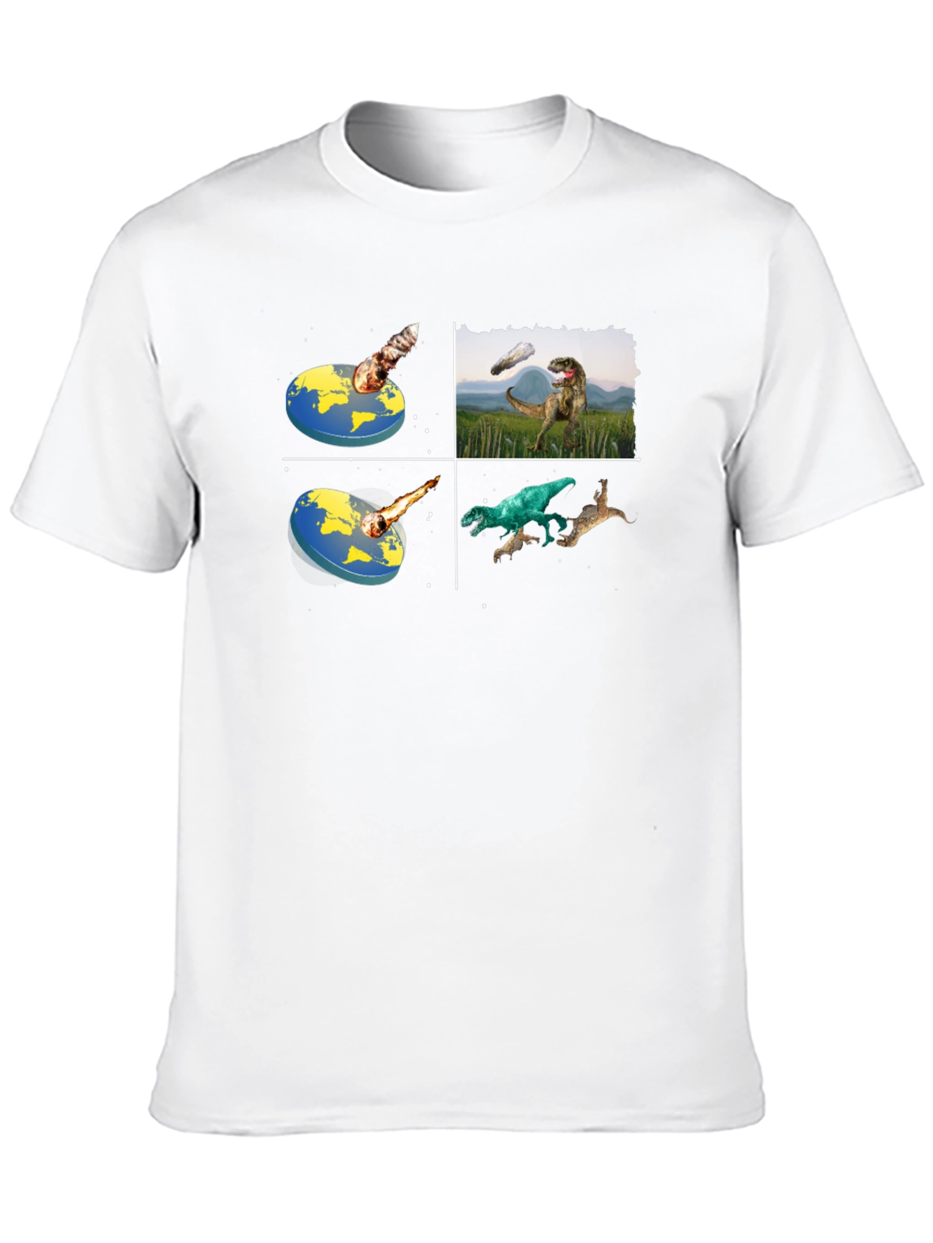 Dinosaur Extinction T-Shirt - Flat Earth Theory