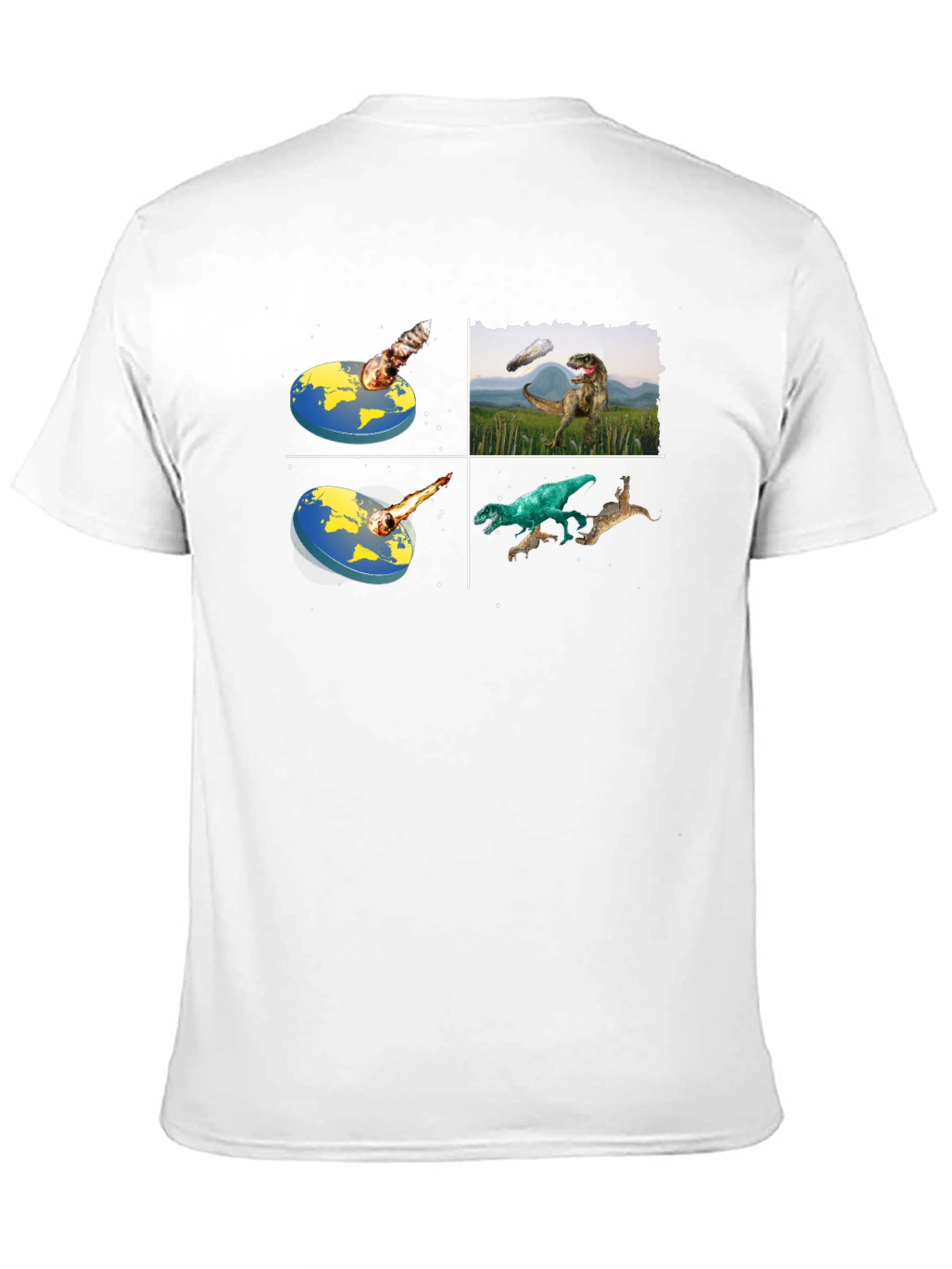 Dinosaur Extinction T-Shirt - Flat Earth Theory