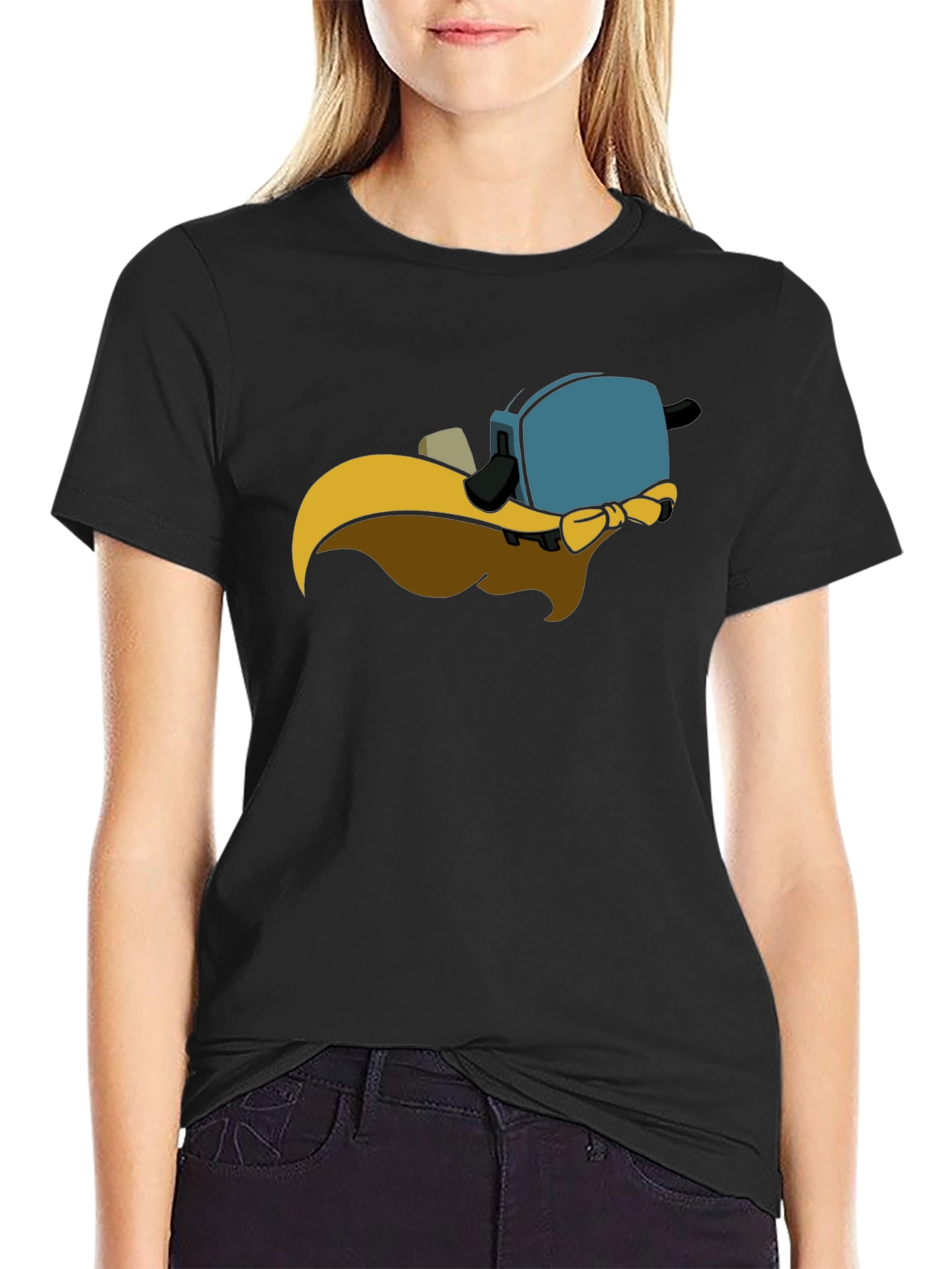 Quirky Toaster T-Shirt - Unique Cartoon Design