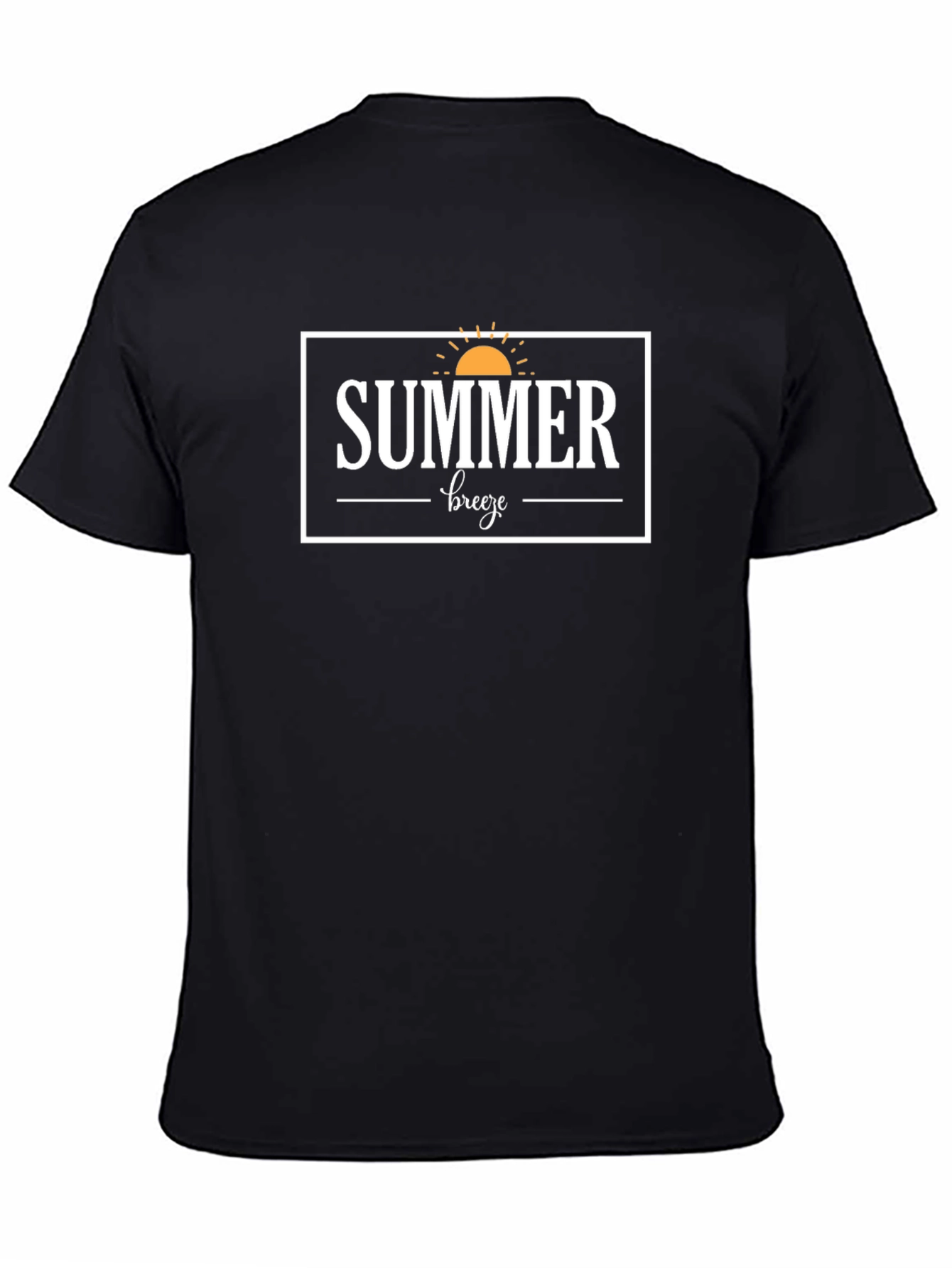 Summer Breeze Graphic Tee - Black Cotton T-Shirt