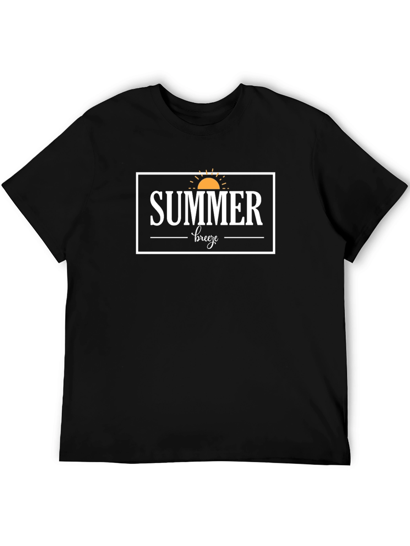 Summer Breeze Graphic Tee - Black Cotton T-Shirt