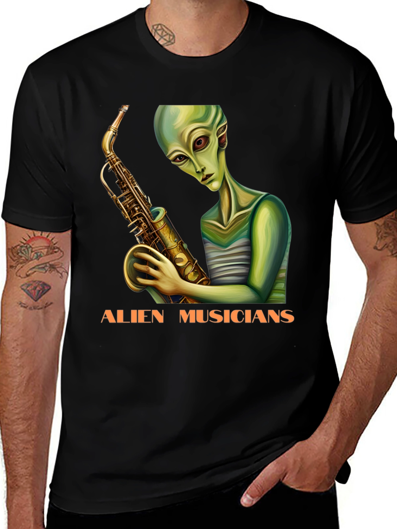 Alien Musicians Graphic T-Shirt