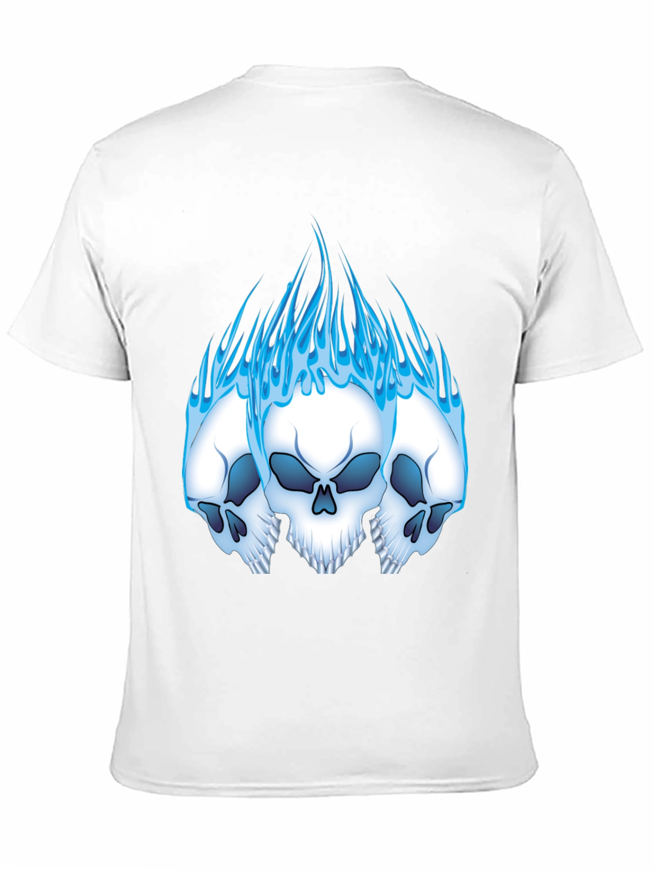 Skull Flames Graphic Tee - Black