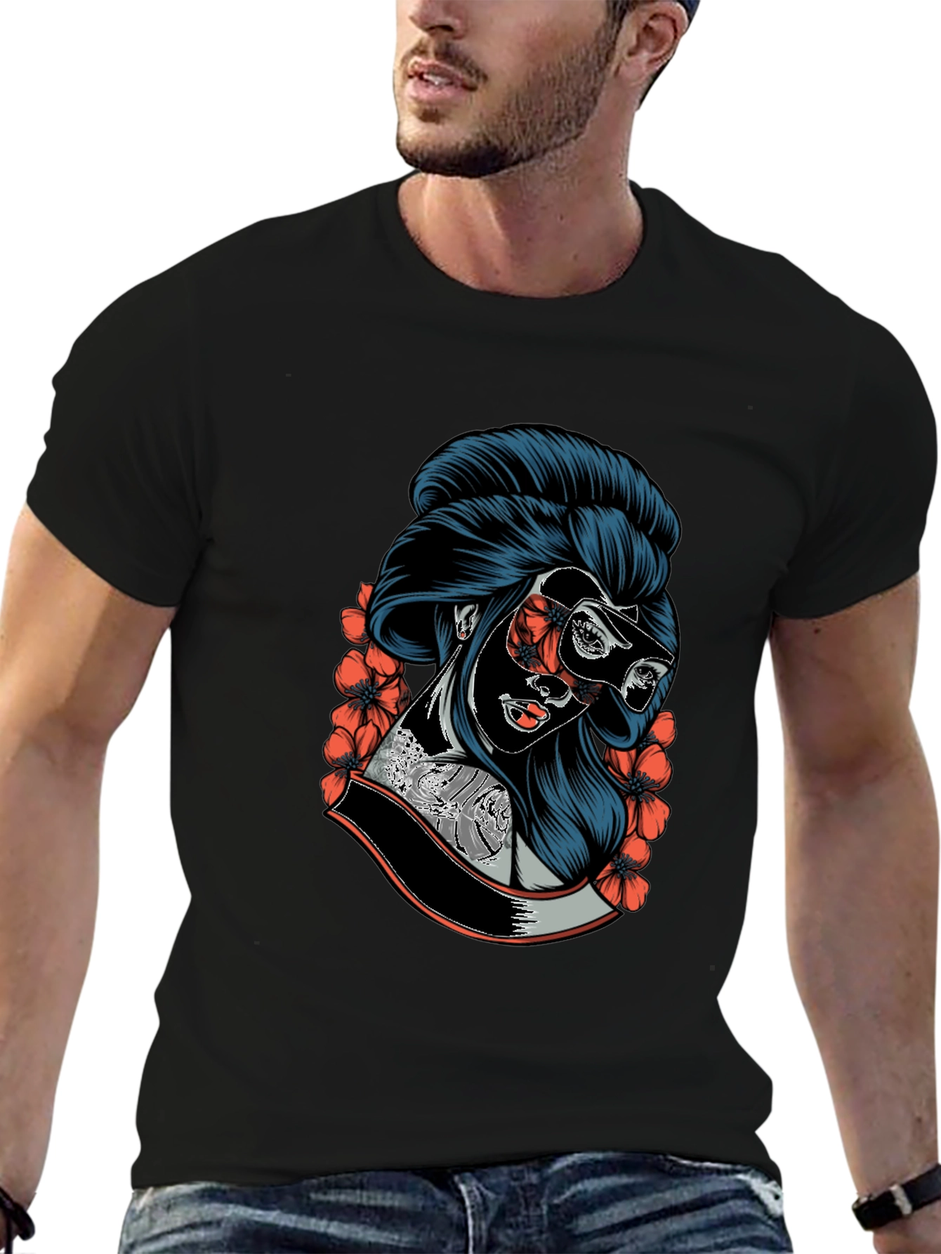Cyber Geisha Graphic Tee - Unique Streetwear