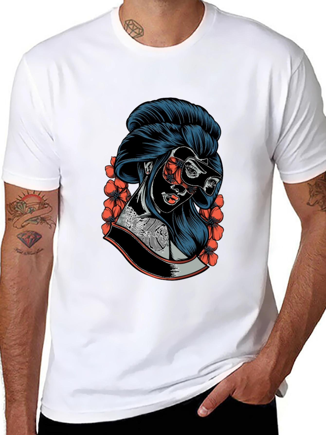Cyber Geisha Graphic Tee - Unique Streetwear