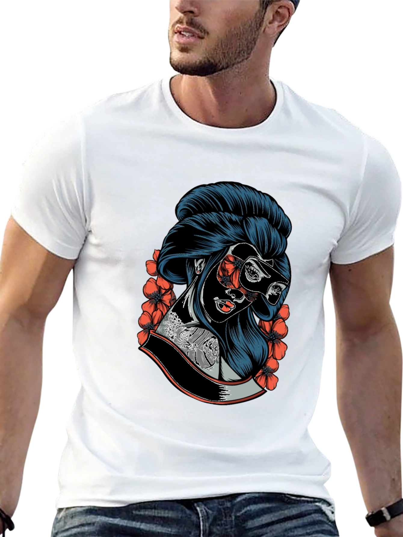 Cyber Geisha Graphic Tee - Unique Streetwear