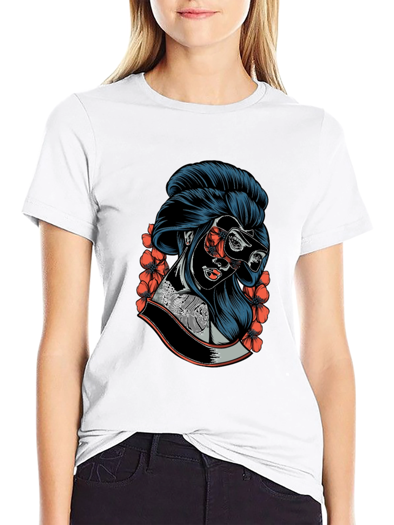 Cyber Geisha Graphic Tee - Unique Streetwear