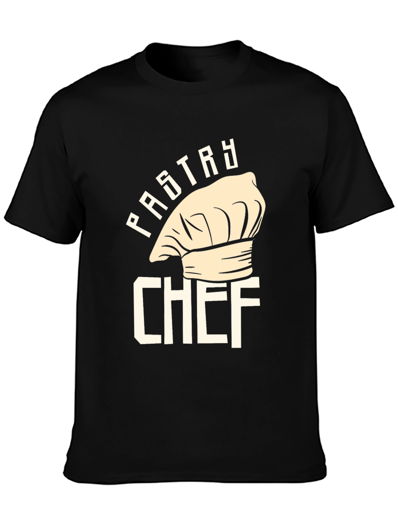 Pastry Chef Graphic Tee - Black Cotton Blend T-Shirt