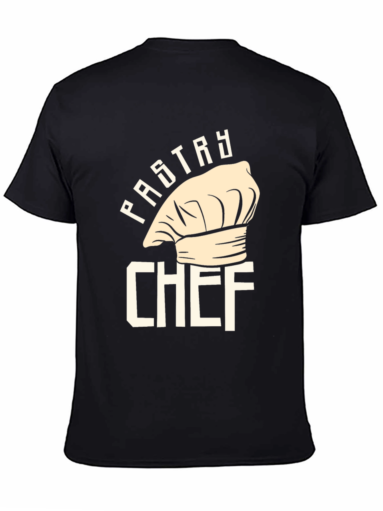 Pastry Chef Graphic Tee - Black Cotton Blend T-Shirt