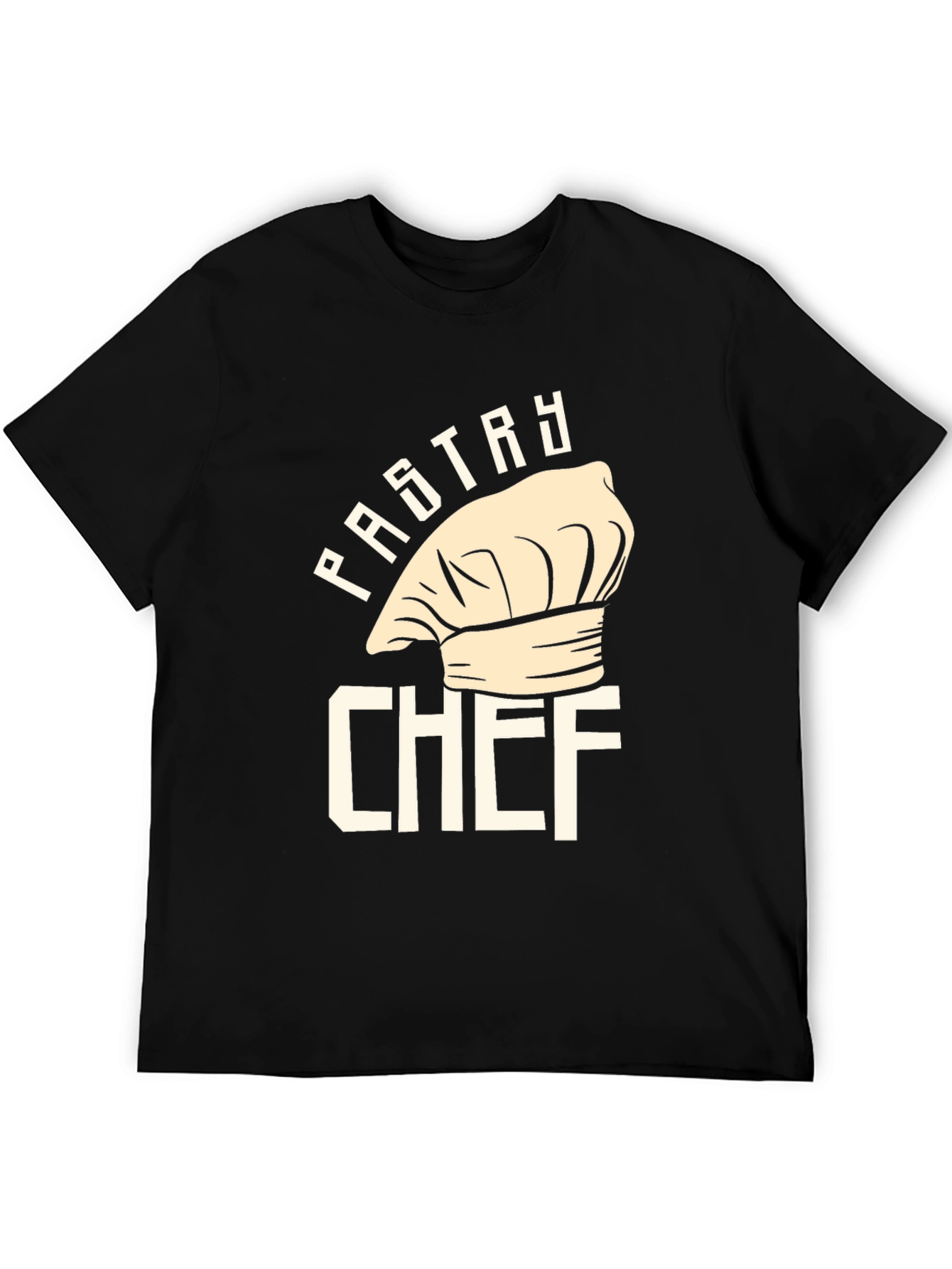 Pastry Chef Graphic Tee - Black Cotton Blend T-Shirt