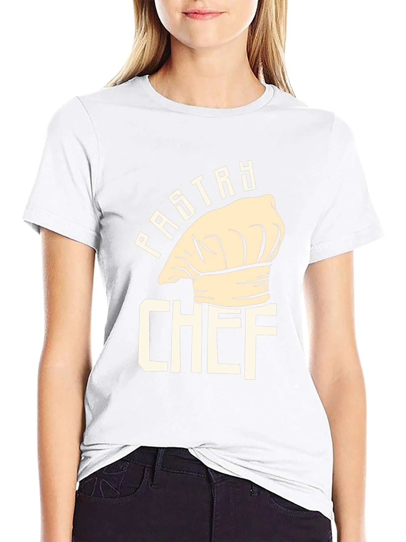 Pastry Chef Graphic Tee - Black Cotton Blend T-Shirt