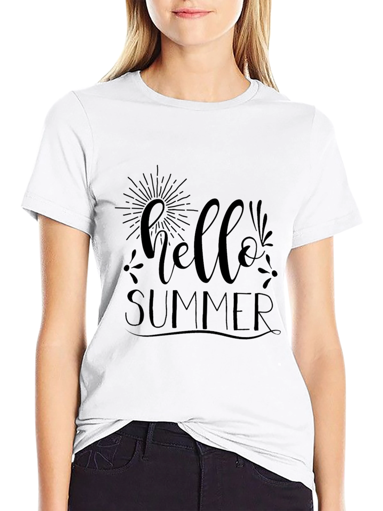 Hello Summer Graphic Tee - Black