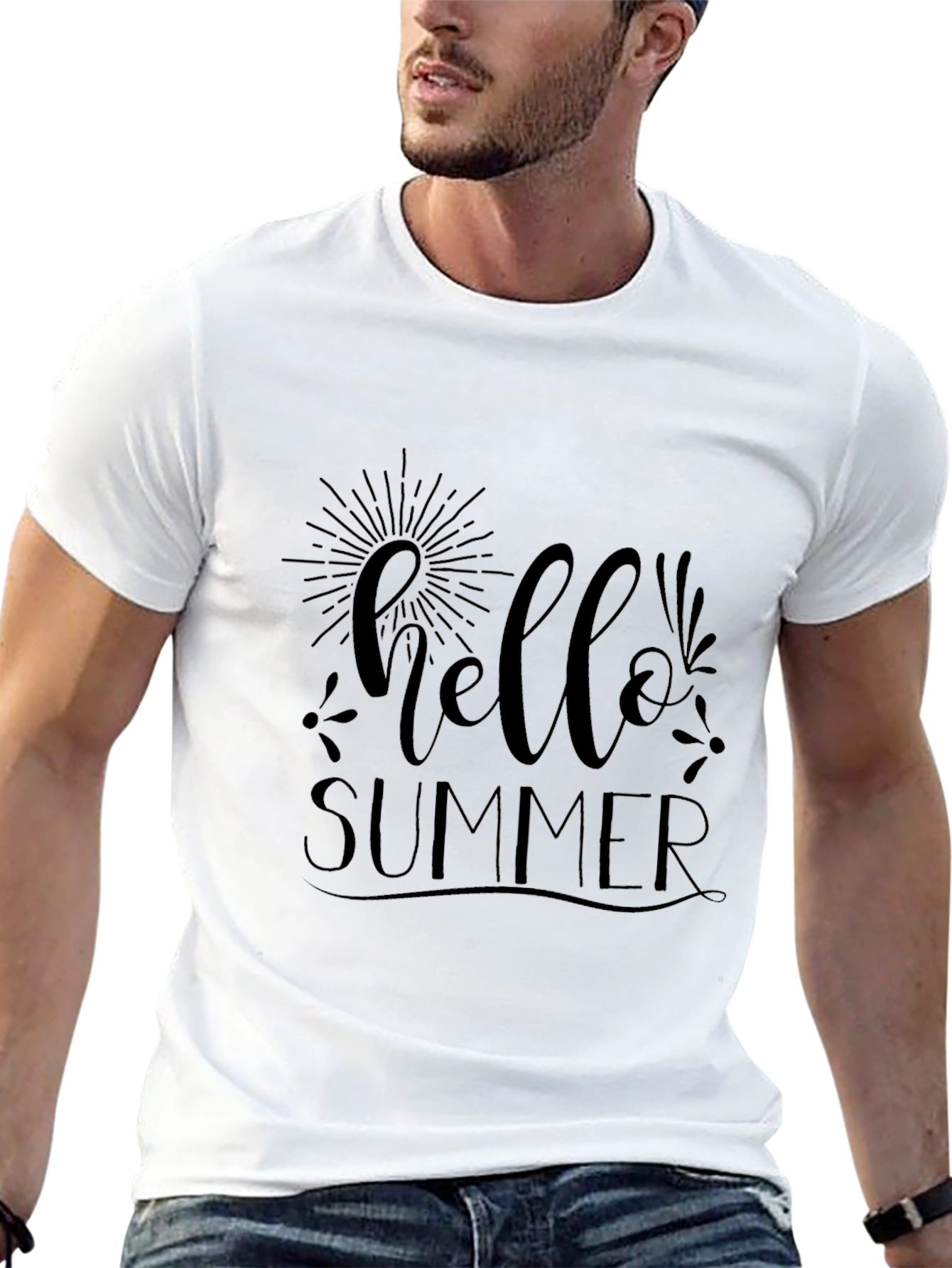 Hello Summer Graphic Tee - Black