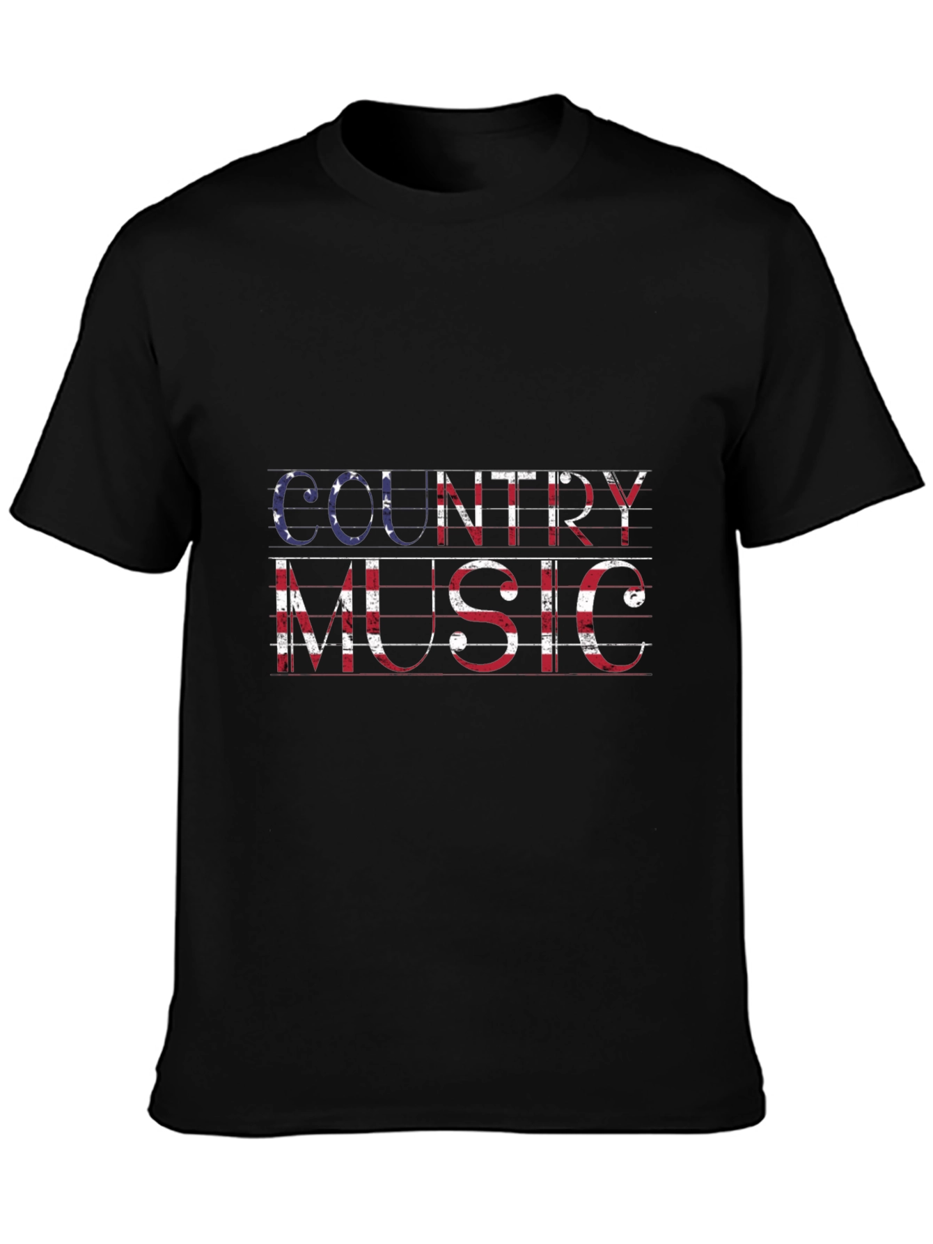 Country Music American Flag Graphic T-Shirt