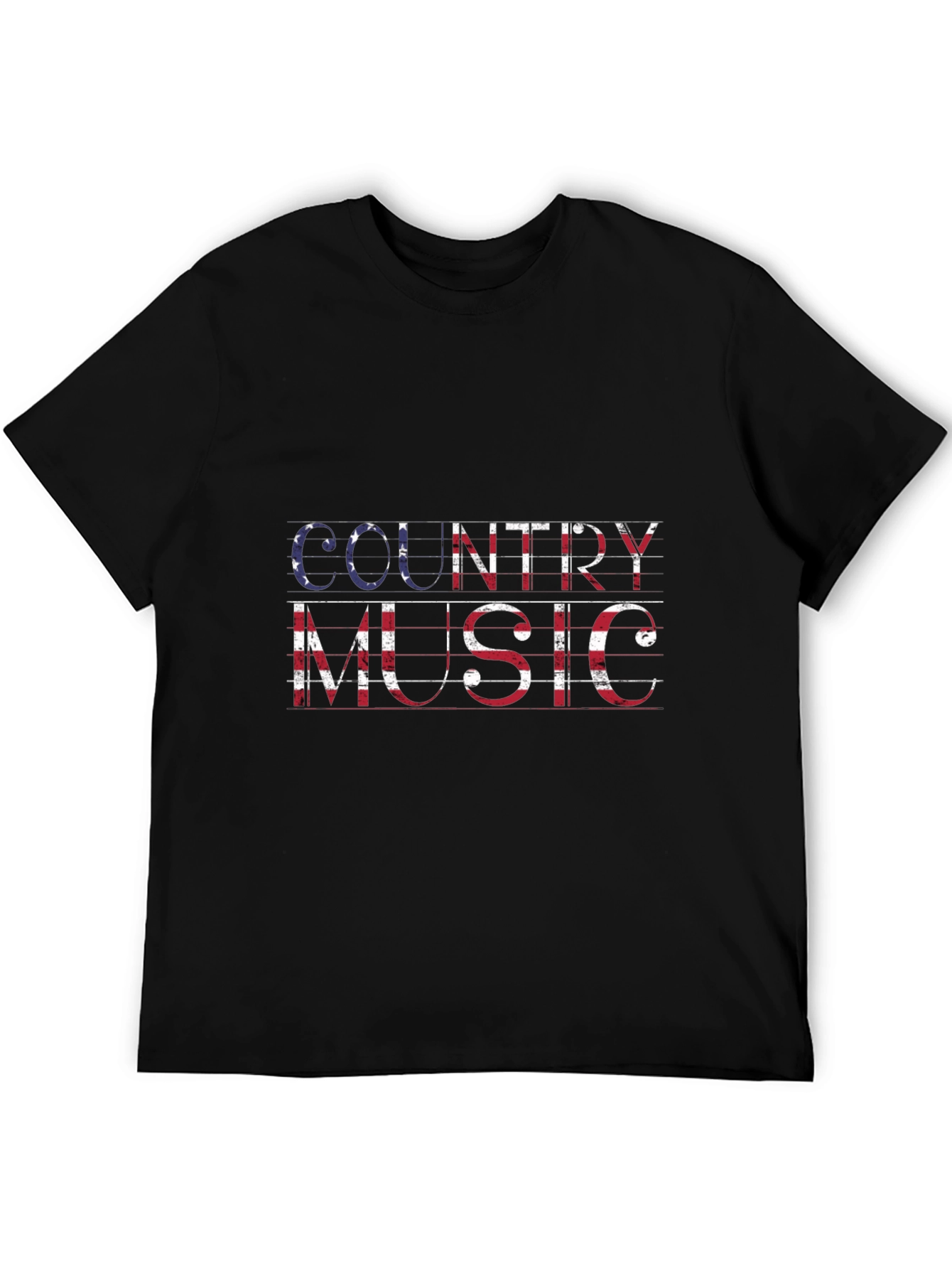 Country Music American Flag Graphic T-Shirt