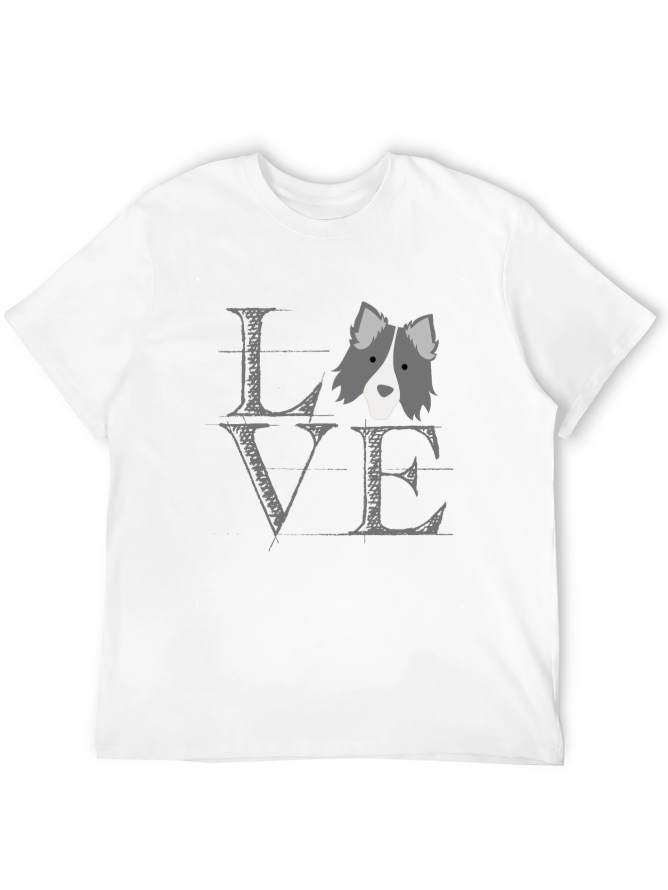 Dog Love T-Shirt - Unisex Black Cotton Tee