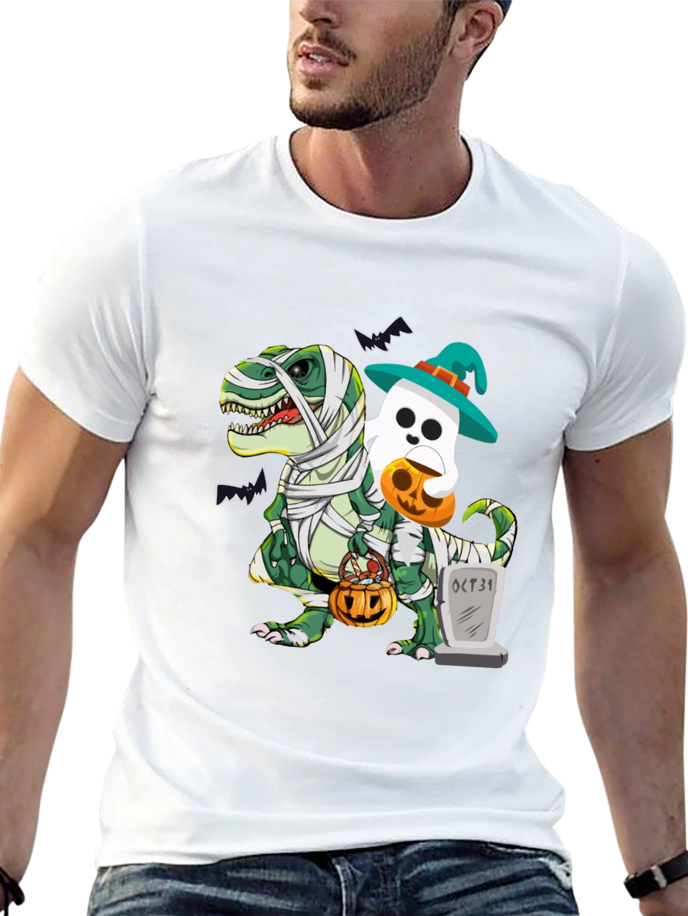 Halloween Dino Ghost T-Shirt