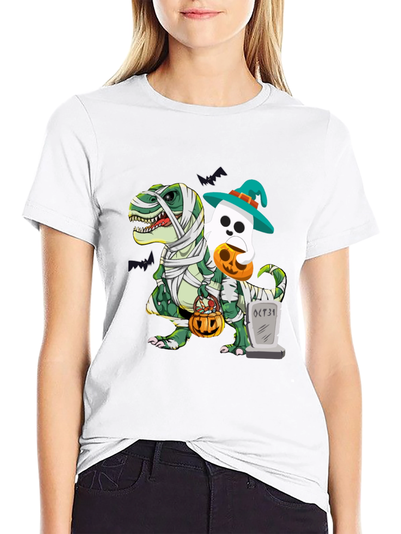 Halloween Dino Ghost T-Shirt