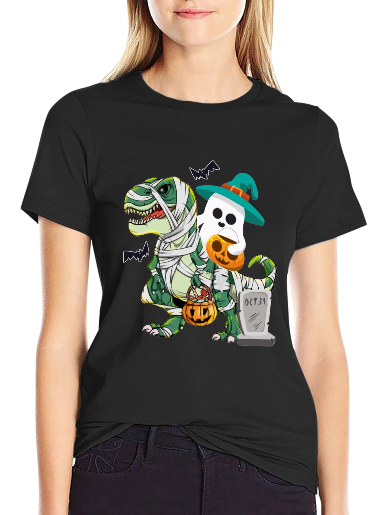 Halloween Dino Ghost T-Shirt