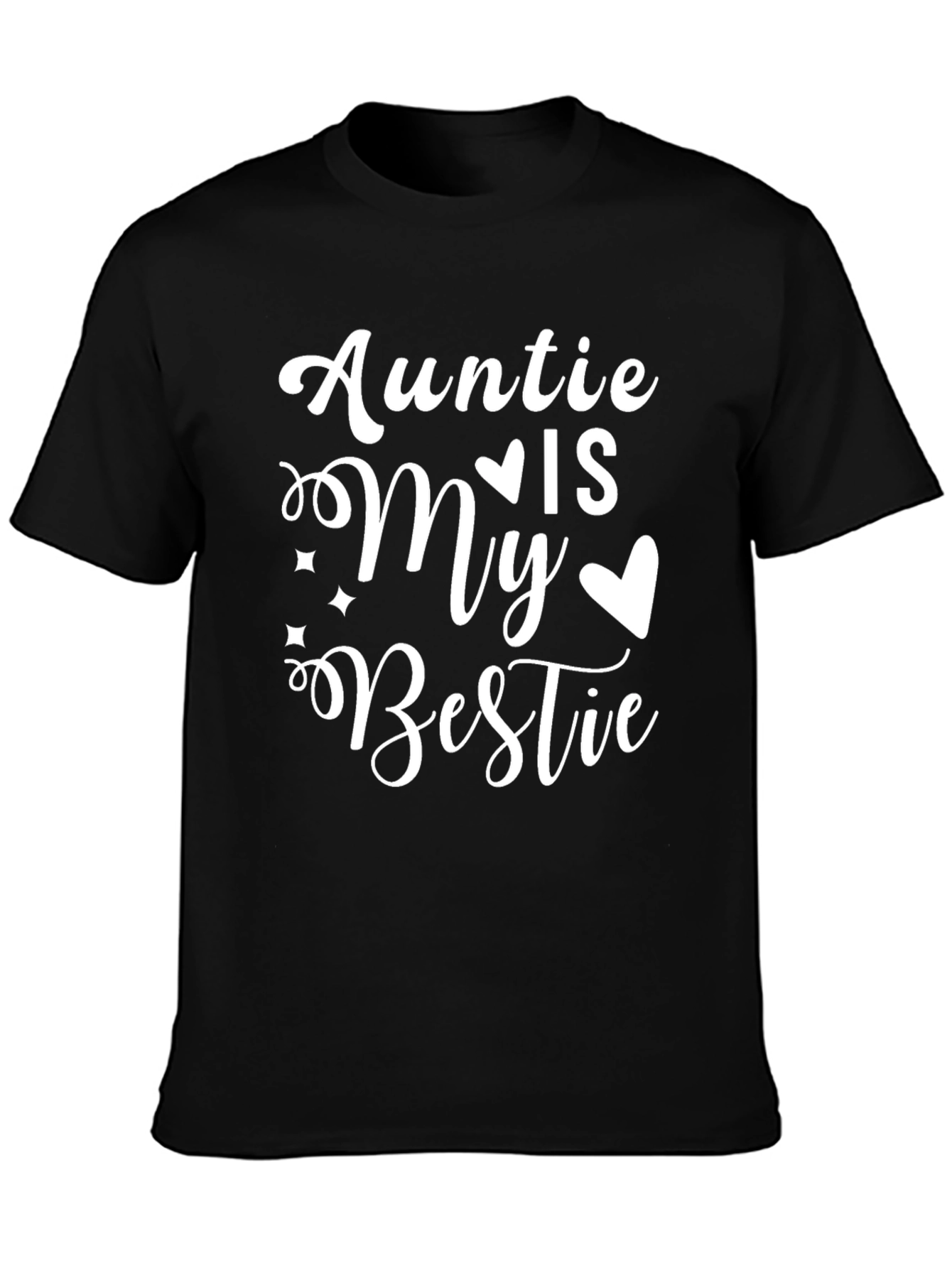 Auntie Is My Bestie - Black T-Shirt