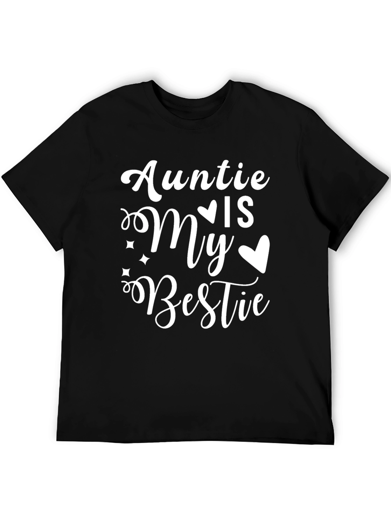Auntie Is My Bestie - Black T-Shirt