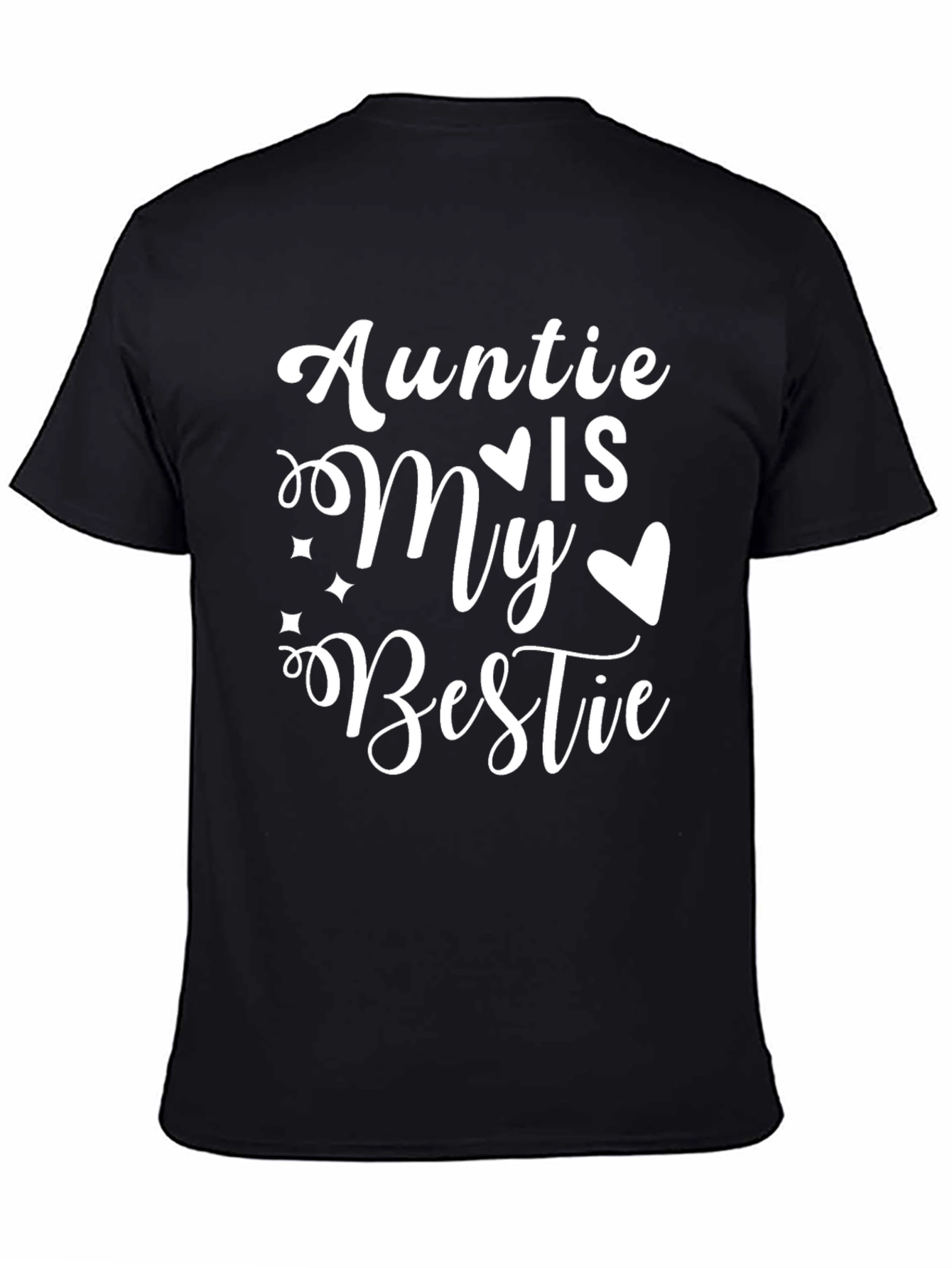 Auntie Is My Bestie - Black T-Shirt