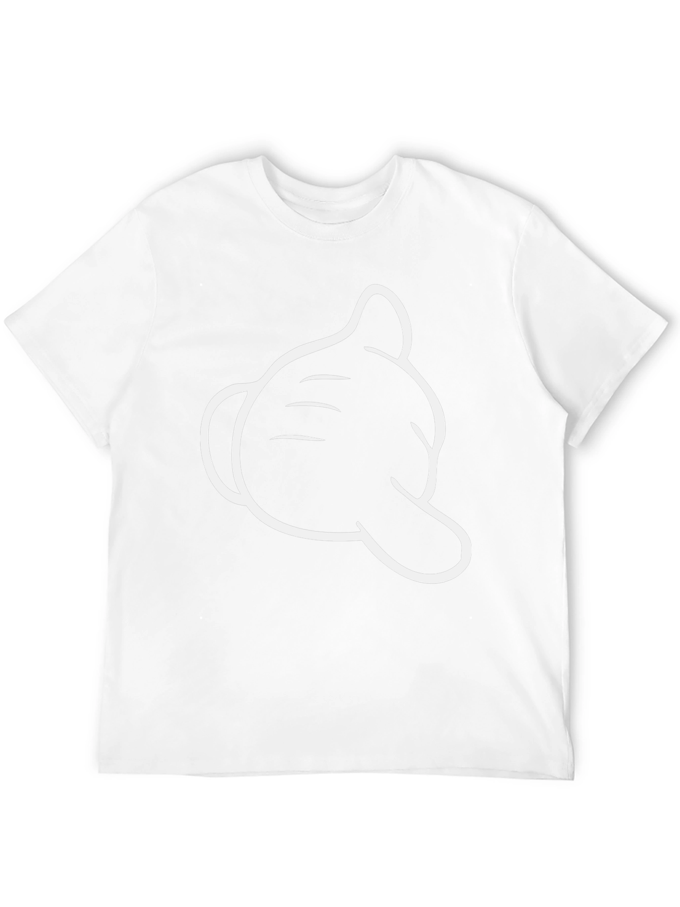 Mickey Hand Graphic Tee - Black Cotton Comfort