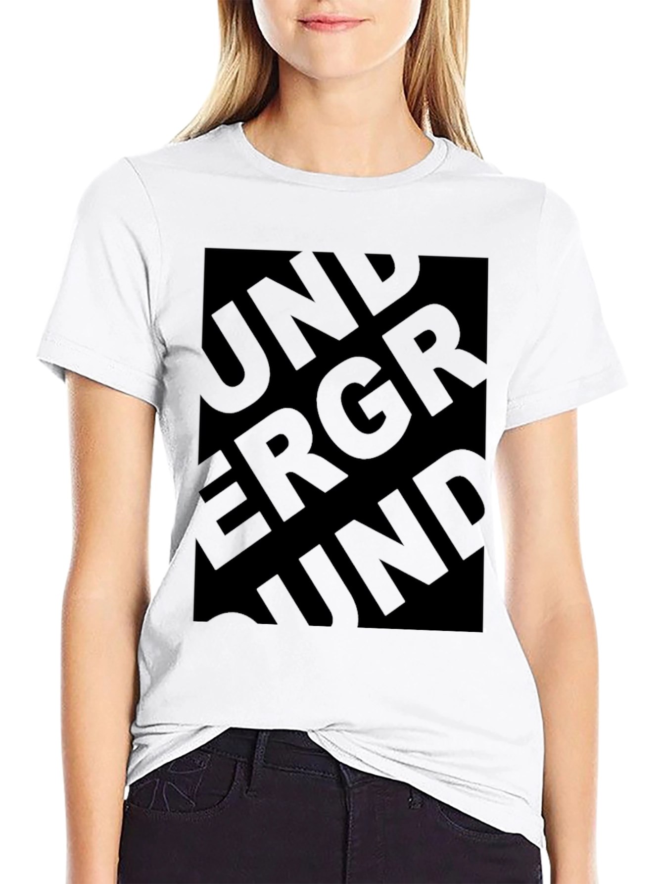 Underground Graphic Print Mens Black T-Shirt