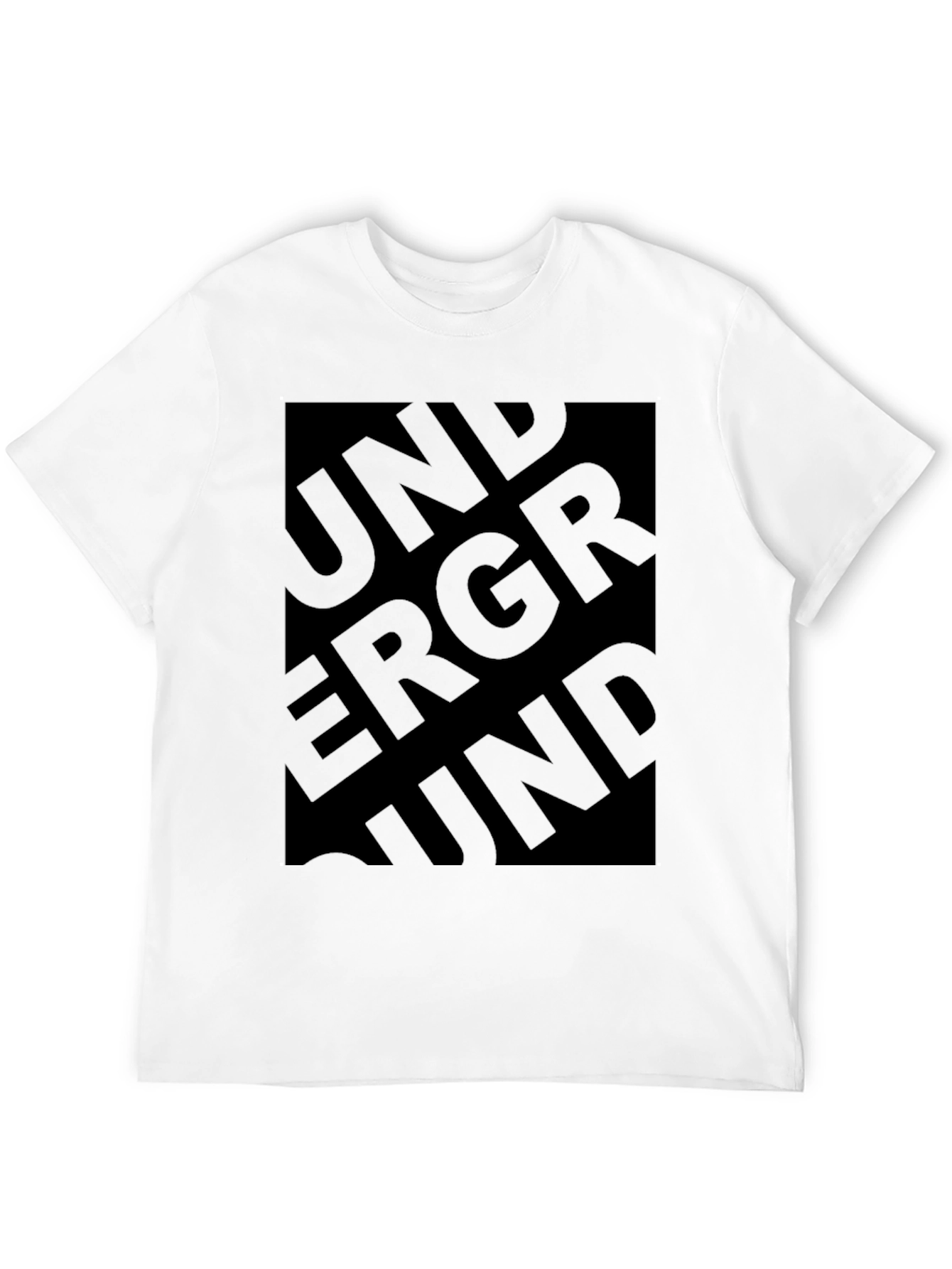 Underground Graphic Print Mens Black T-Shirt