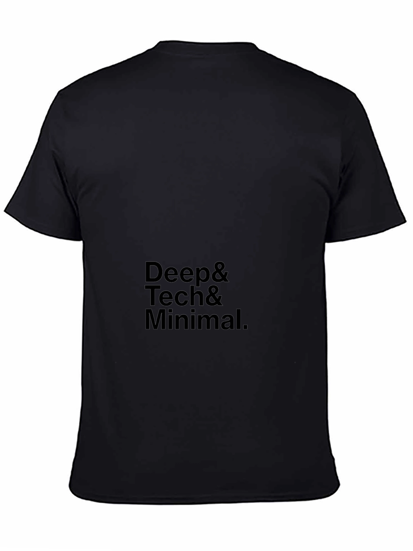 Deep Tech Minimal Black T-Shirt