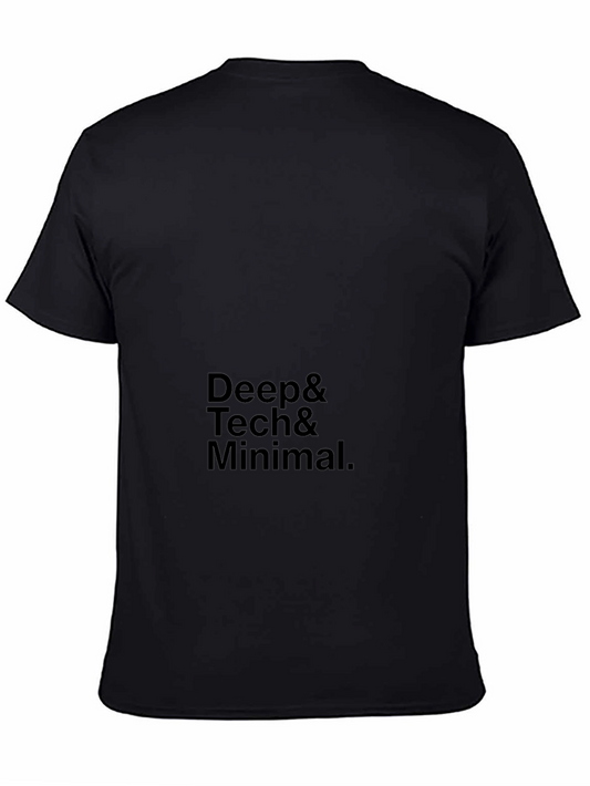 Deep Tech Minimal Black T-Shirt