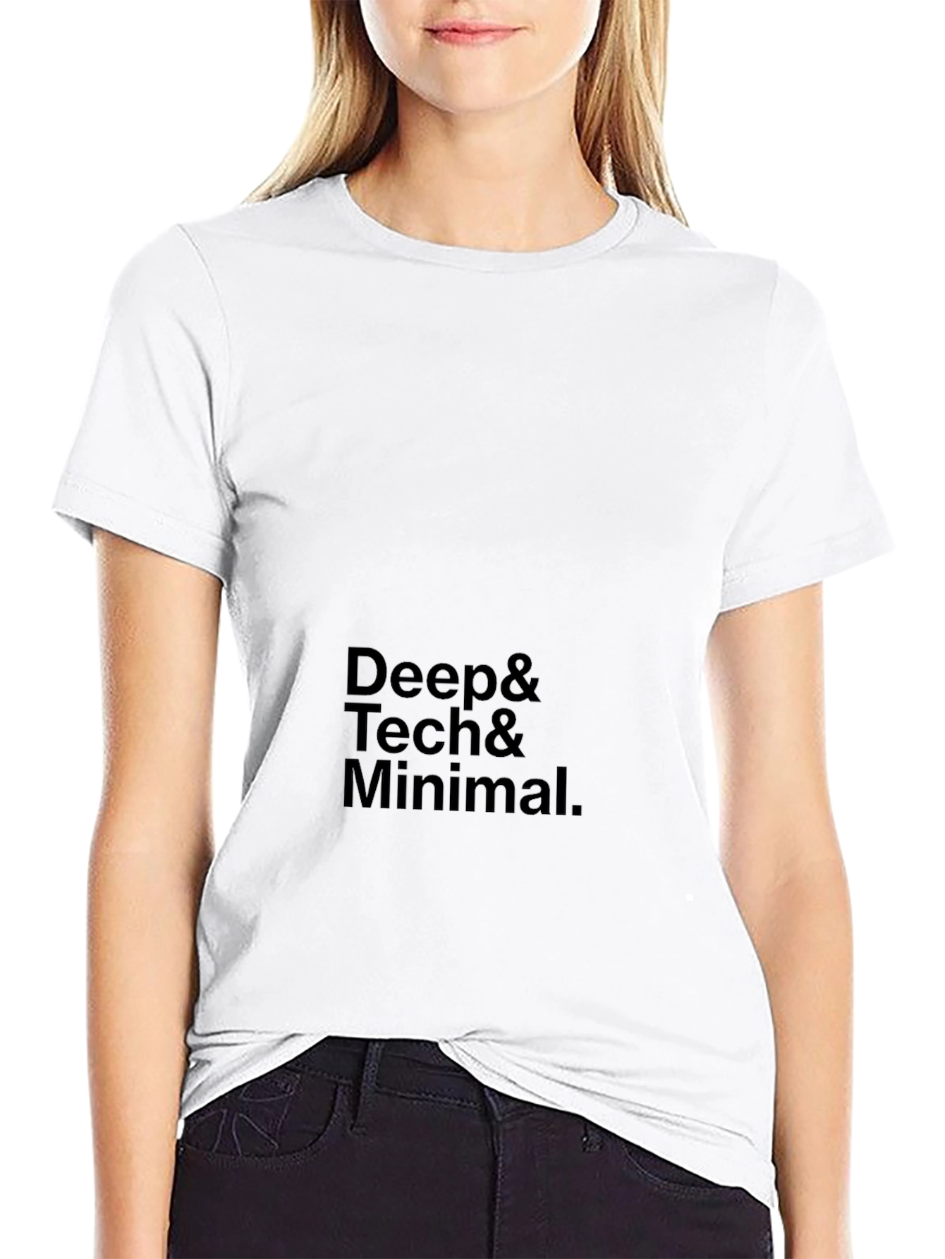 Deep Tech Minimal Black T-Shirt