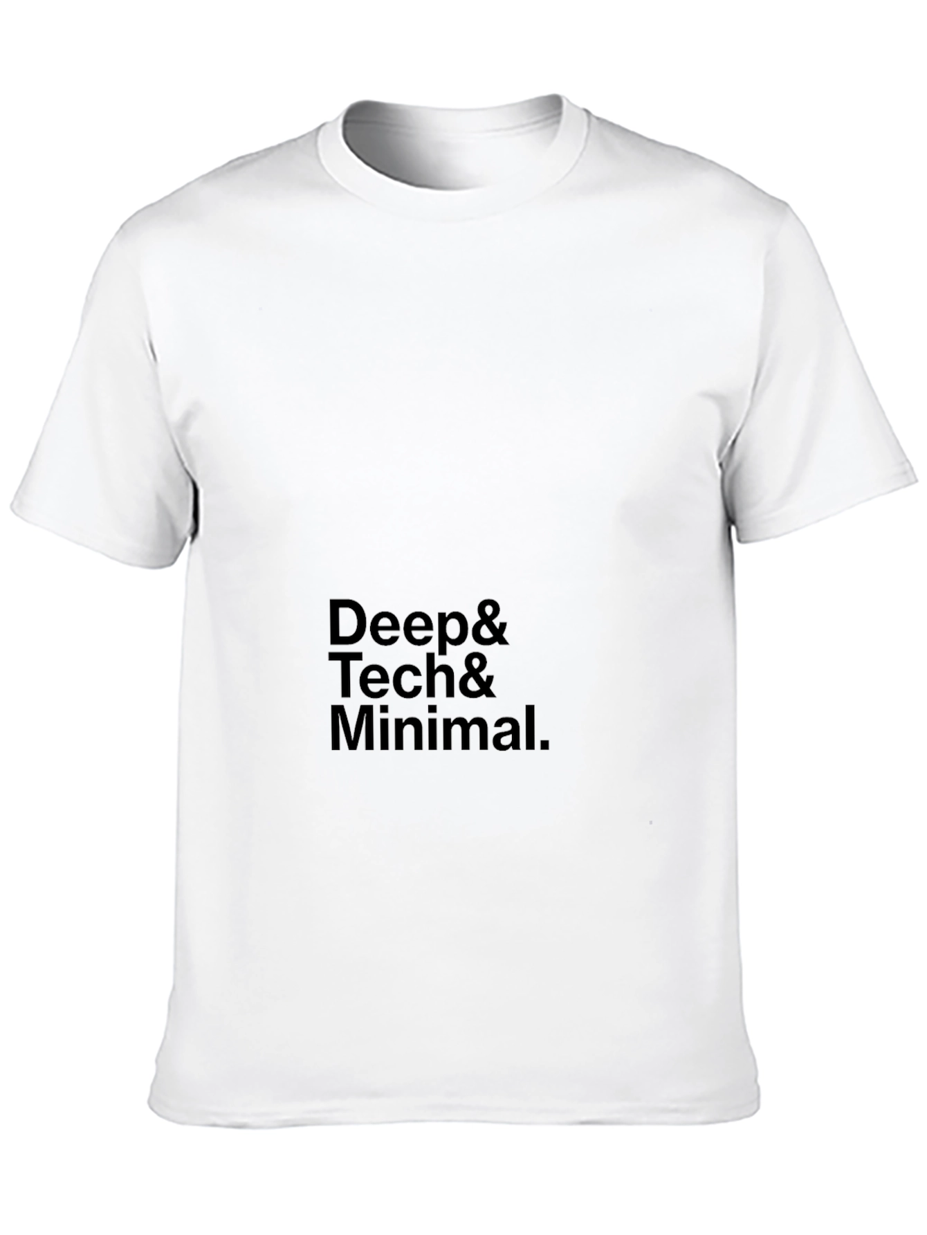 Deep Tech Minimal Black T-Shirt