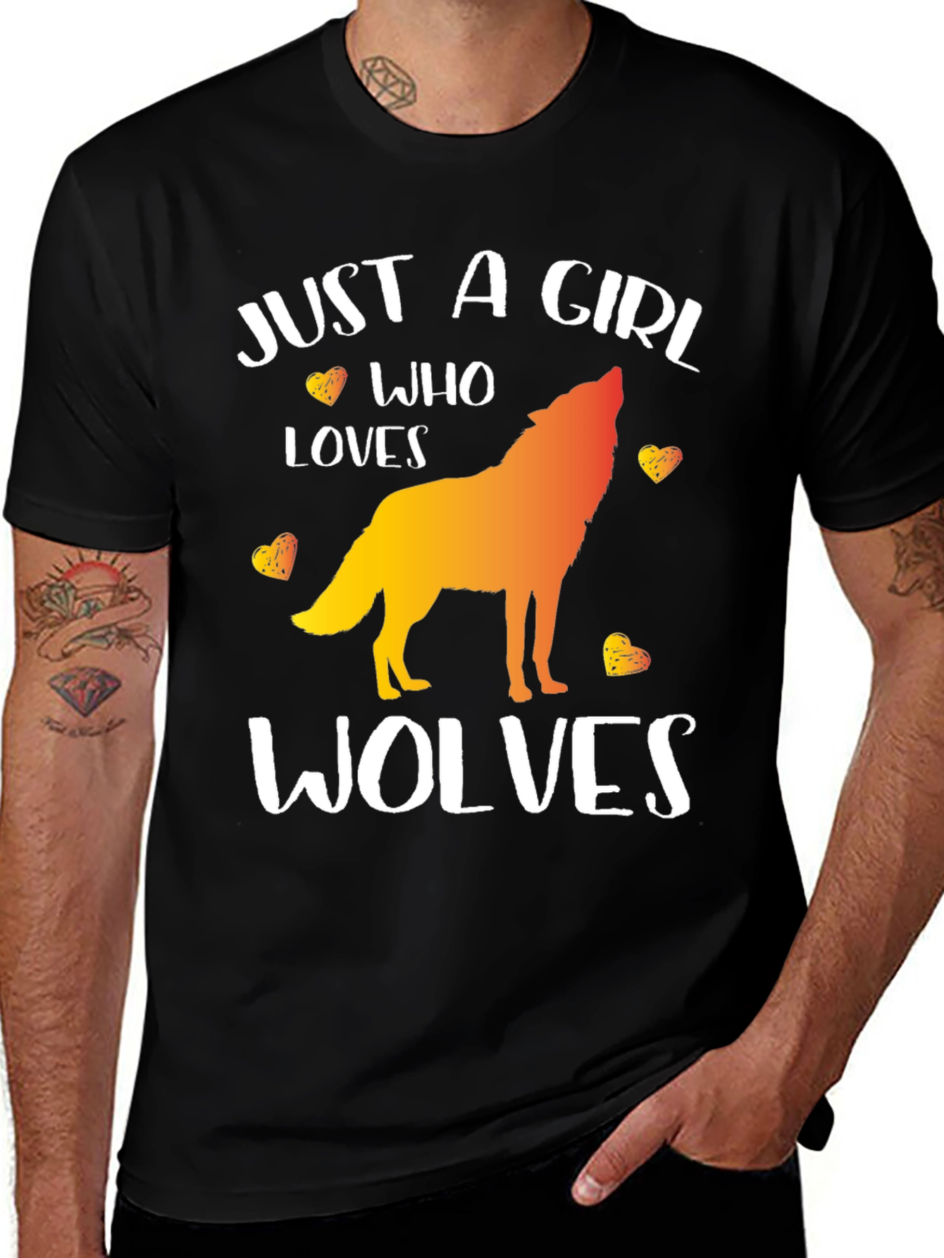 Just a Girl Who Loves Wolves T-Shirt