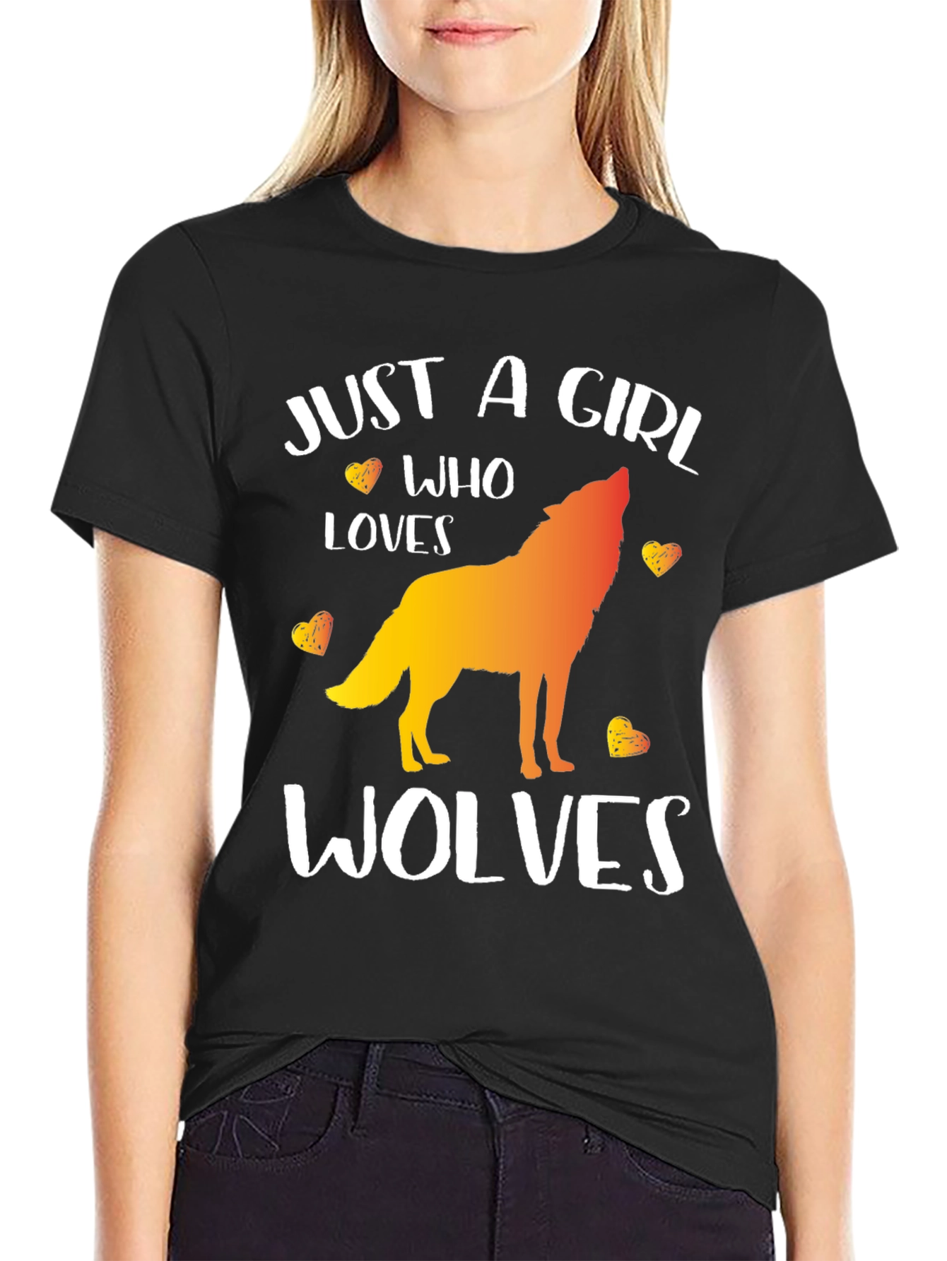 Just a Girl Who Loves Wolves T-Shirt