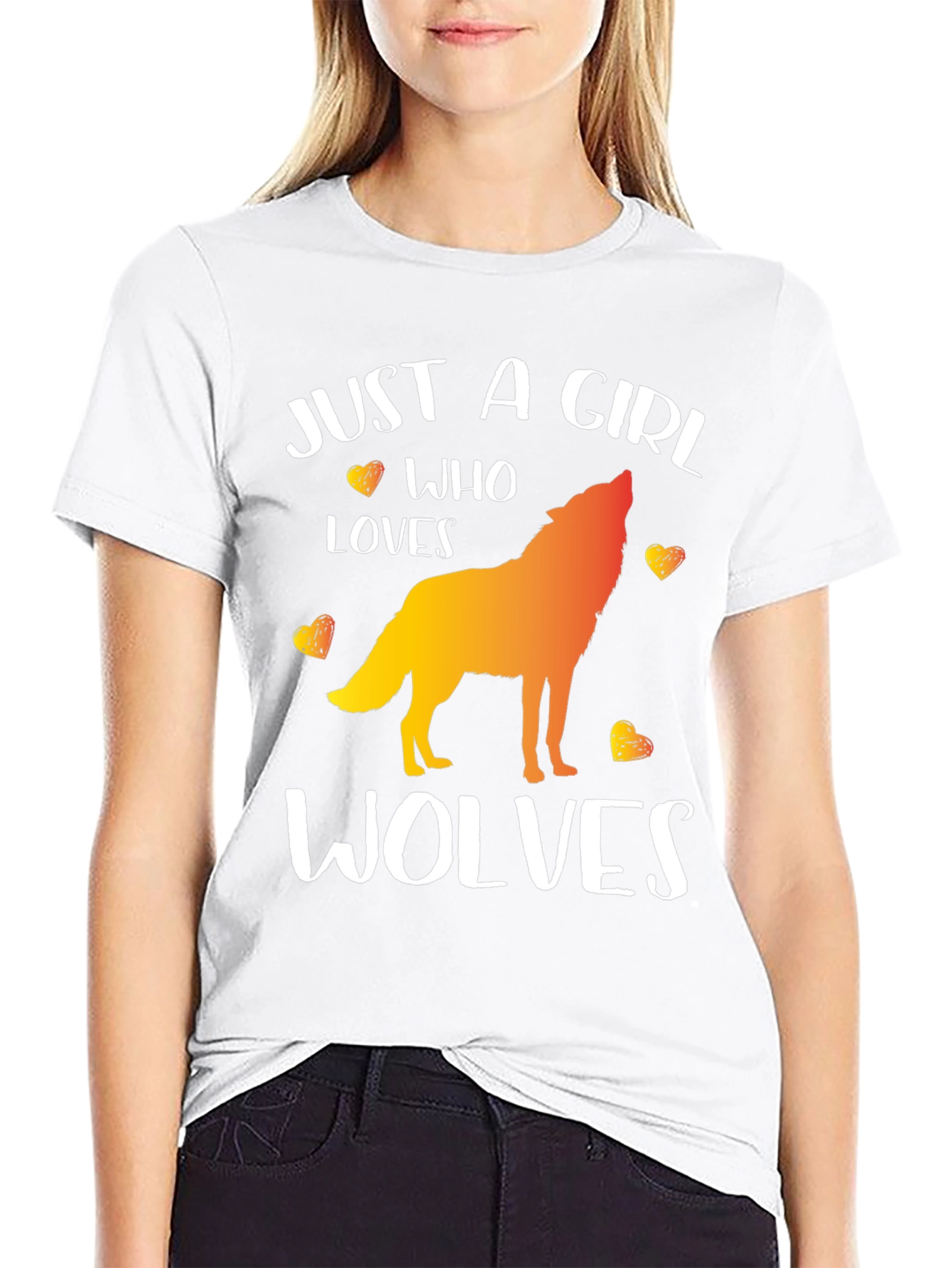 Just a Girl Who Loves Wolves T-Shirt