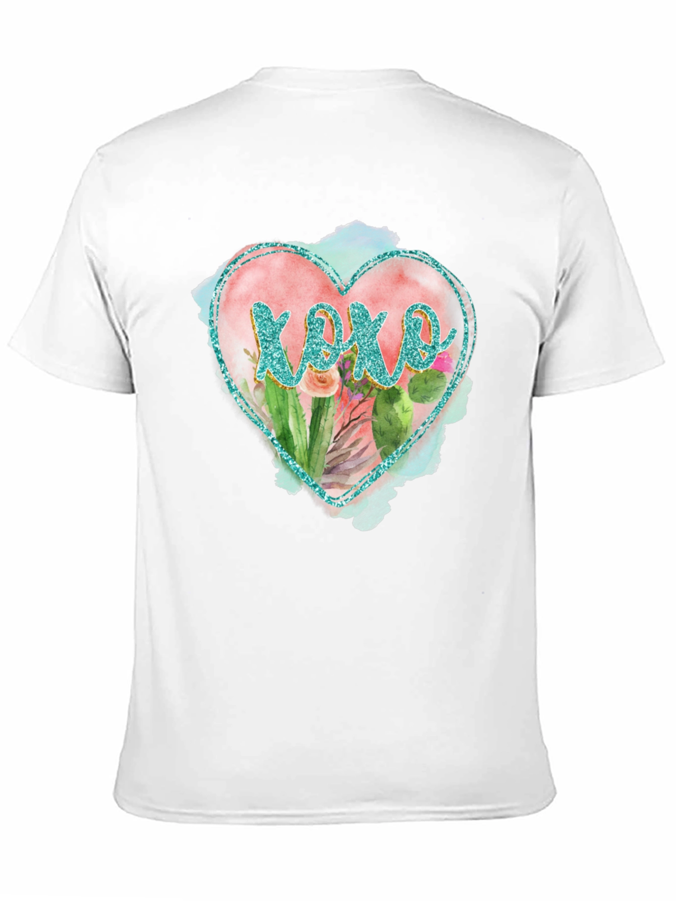 XOXO Heart Tee - Stylish Cactus Design T-Shirt