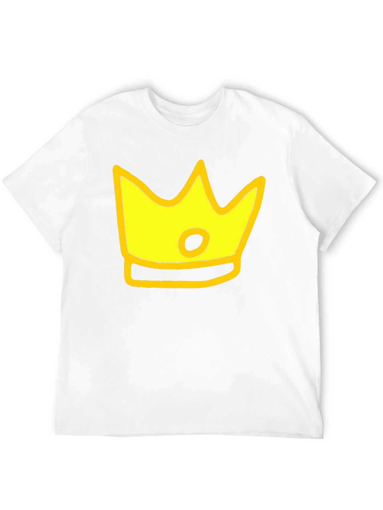 Cartoon Crown Graphic Black T-Shirt