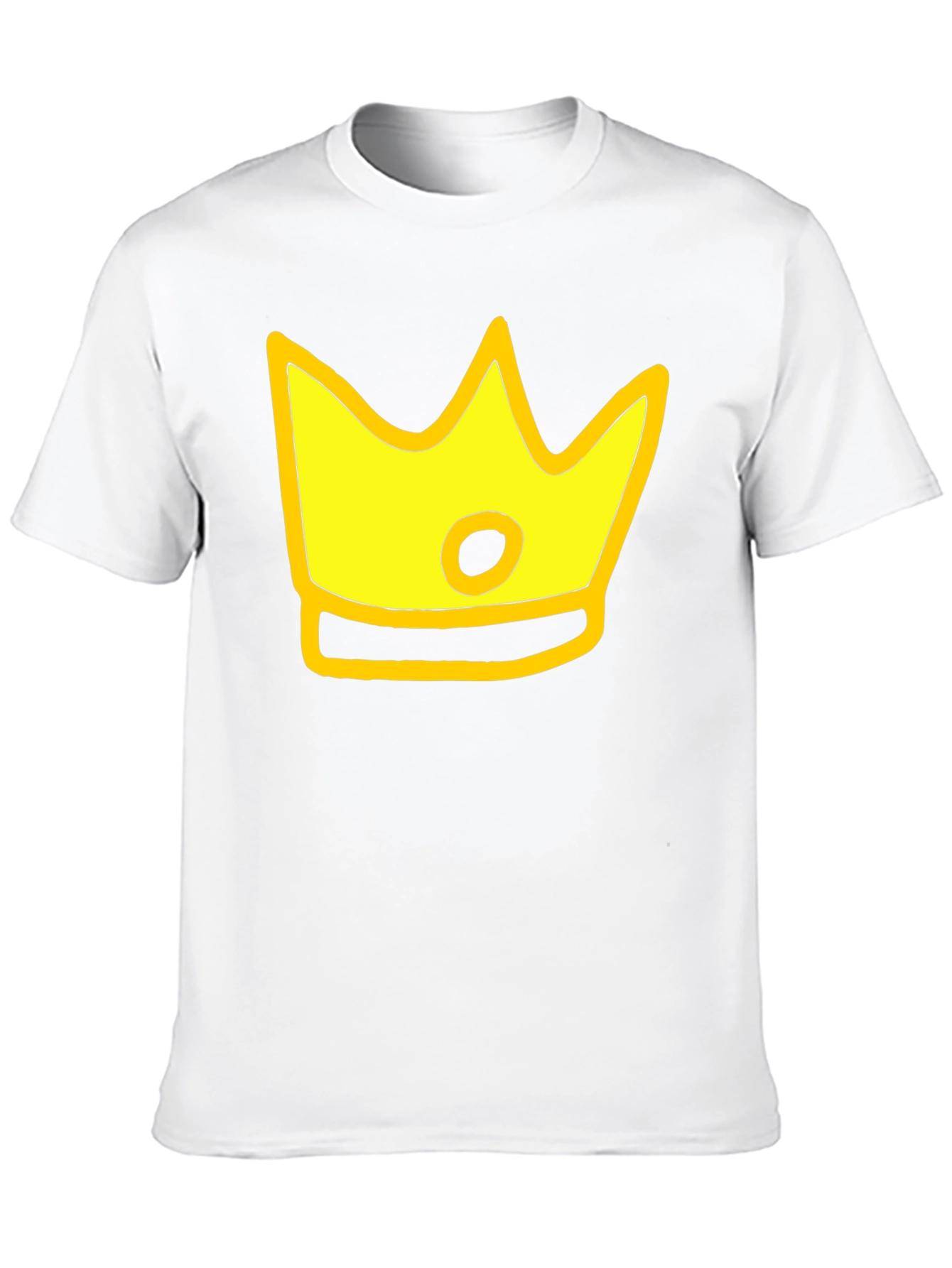 Cartoon Crown Graphic Black T-Shirt