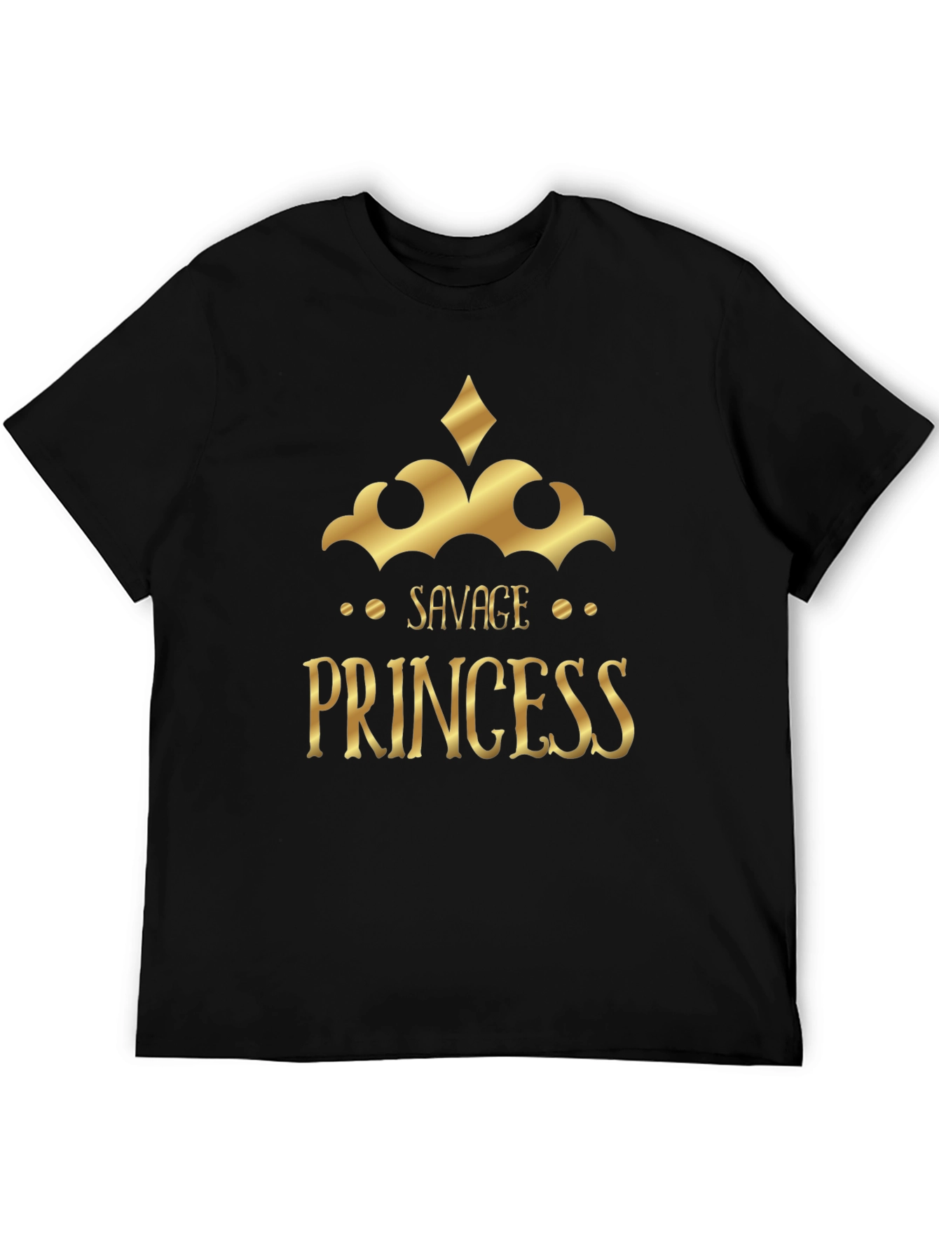 Savage Princess Graphic Tee - Black Cotton T-Shirt