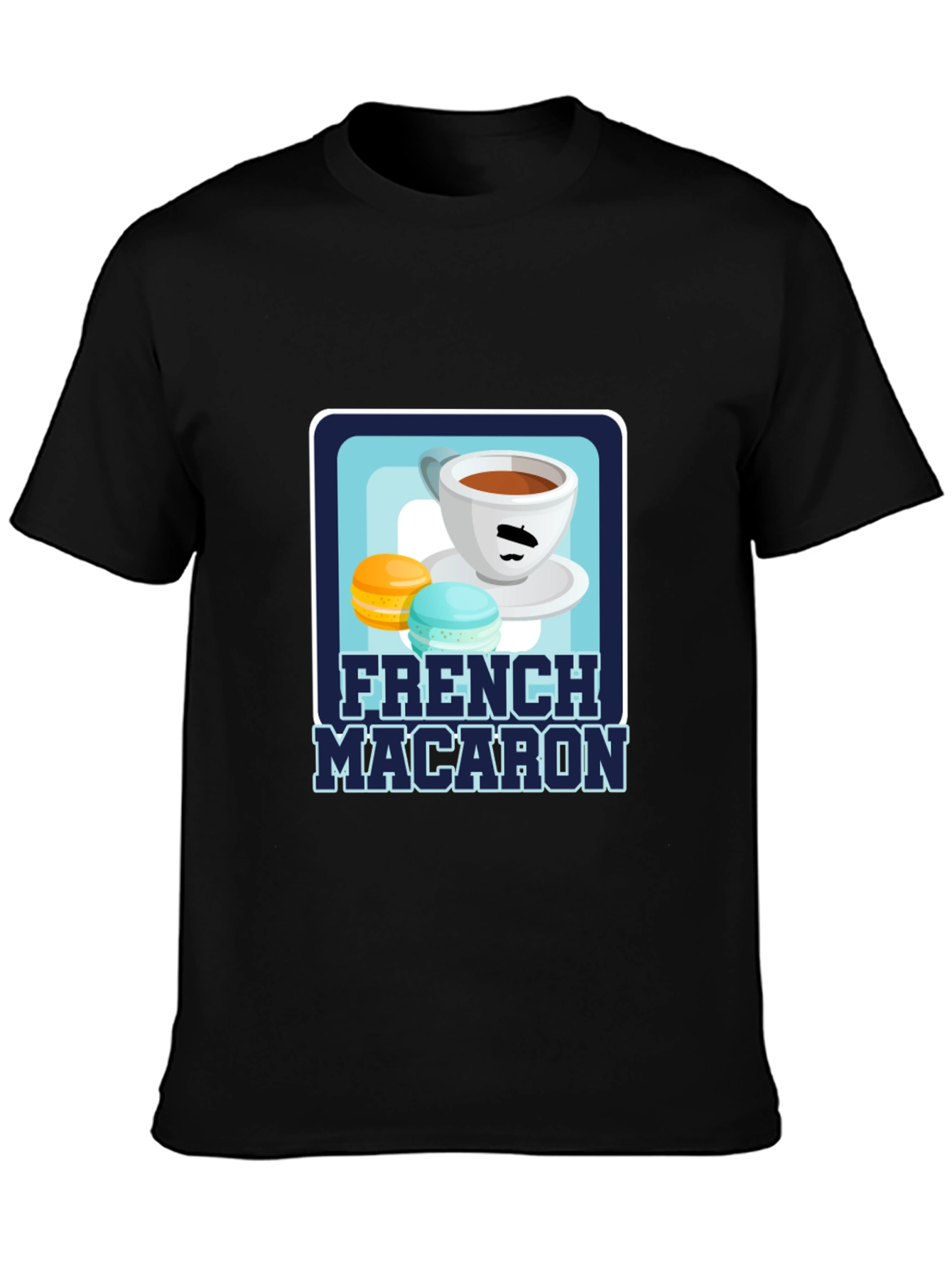 French Macaron T-Shirt | Coffee & Dessert Graphic Tee