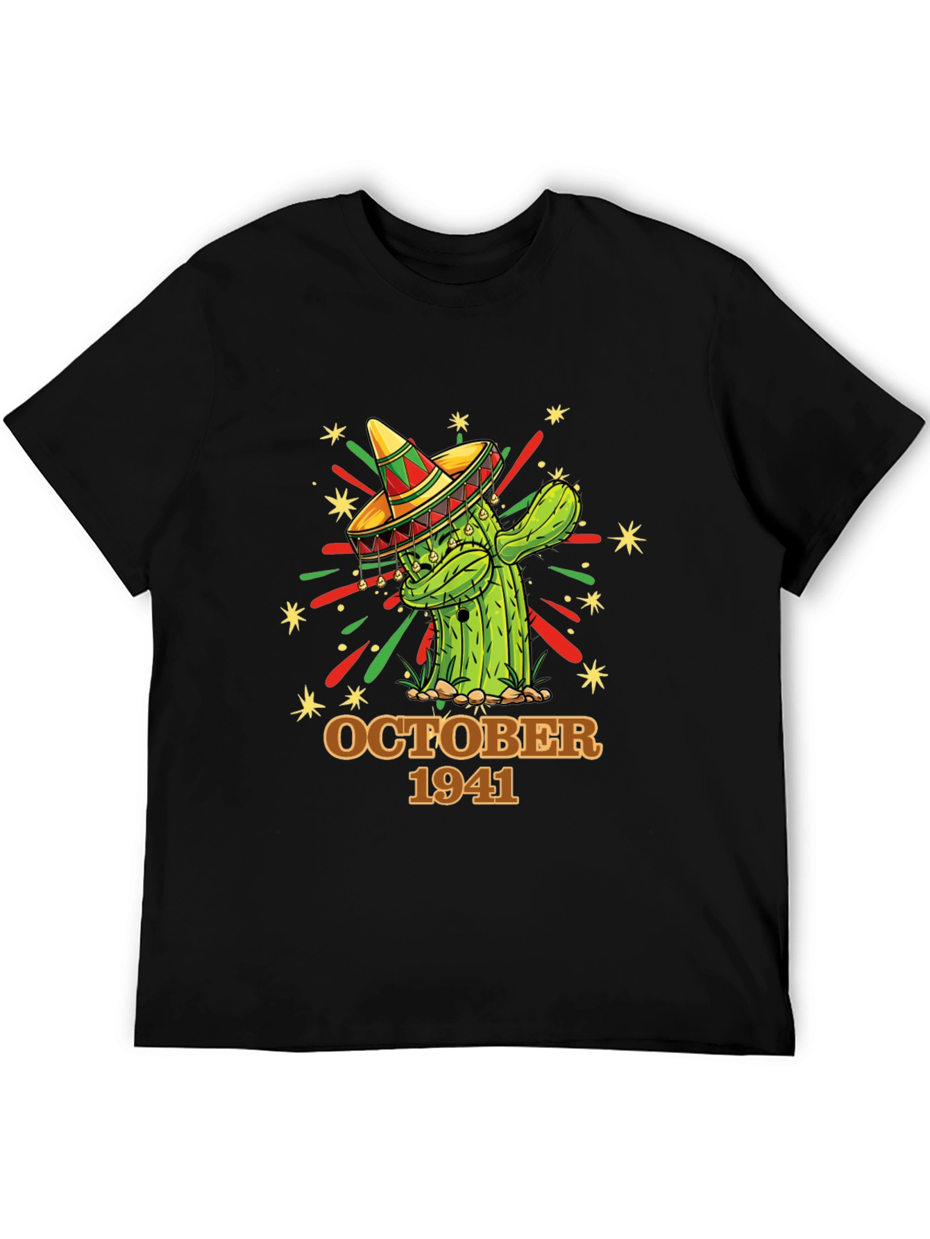 October 1941 Cactus Tee - Birthday Sombrero Shirt