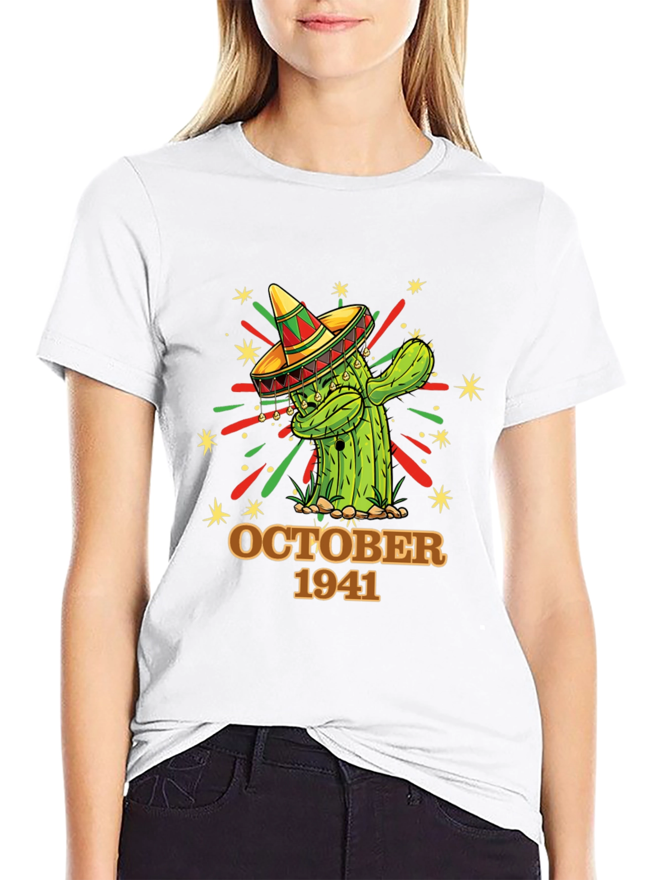October 1941 Cactus Tee - Birthday Sombrero Shirt