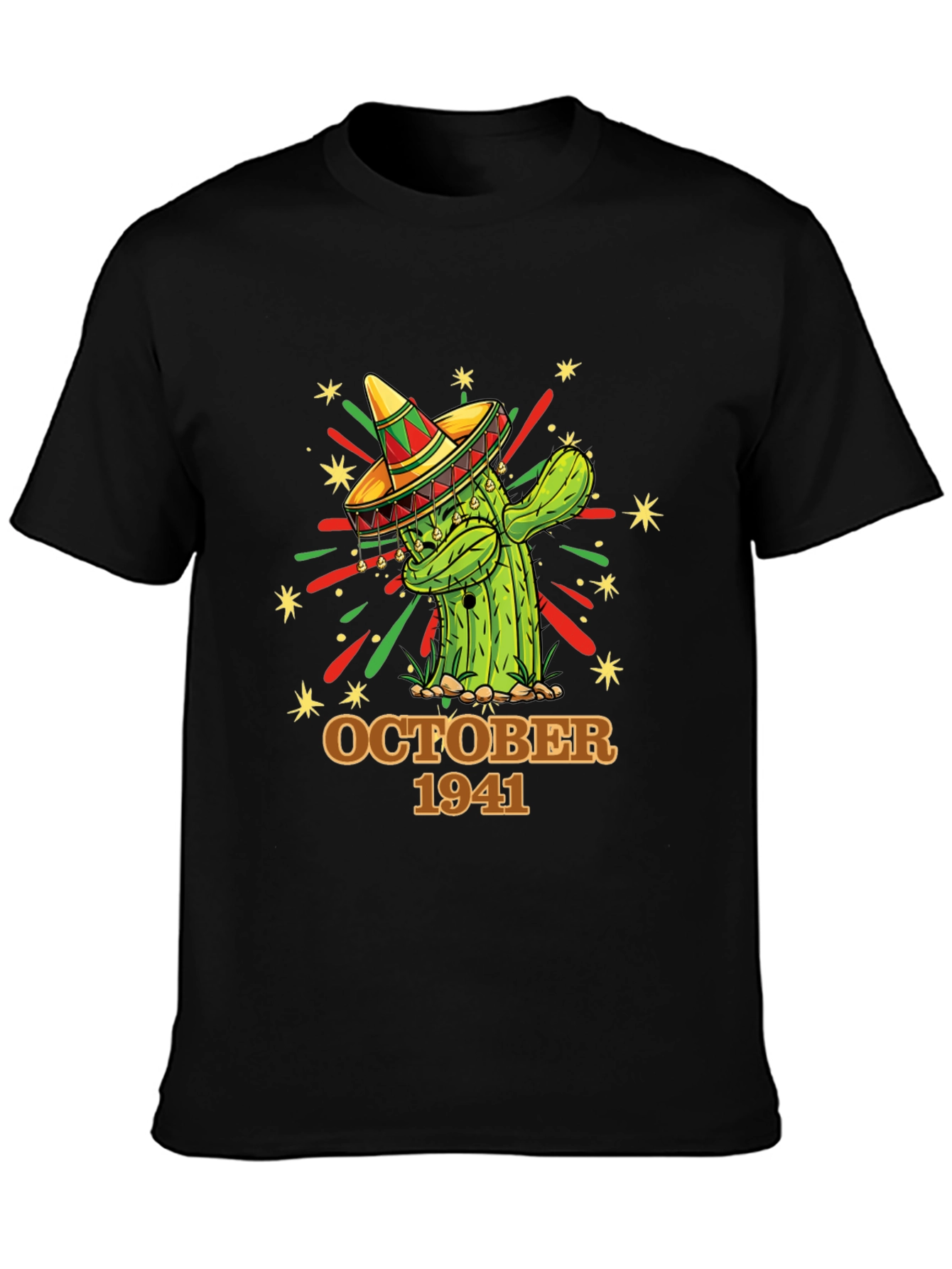 October 1941 Cactus Tee - Birthday Sombrero Shirt