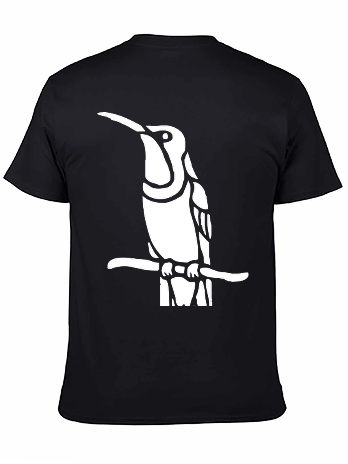 Hummingbird Graphic Tee - Black Cotton Shirt