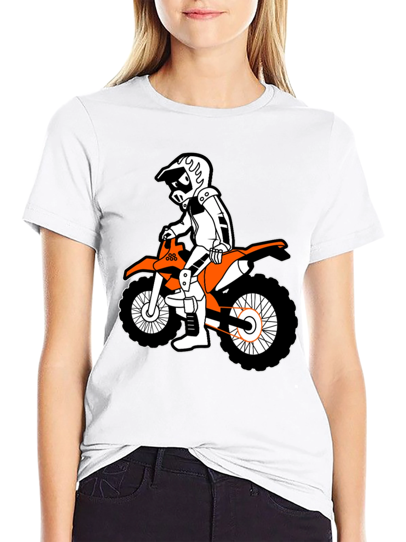 Cool Cartoon Motorcross Rider T-Shirt