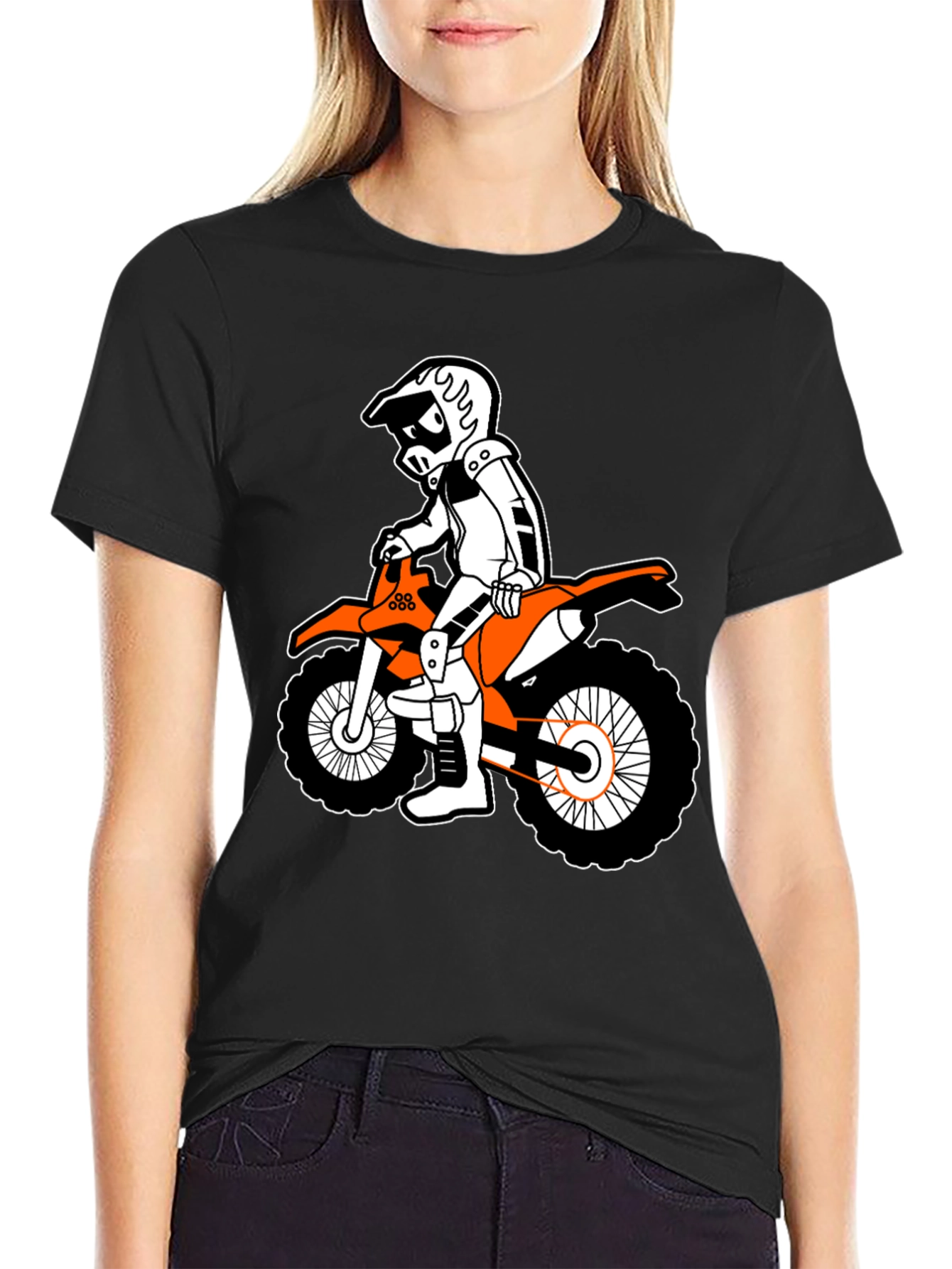 Cool Cartoon Motorcross Rider T-Shirt